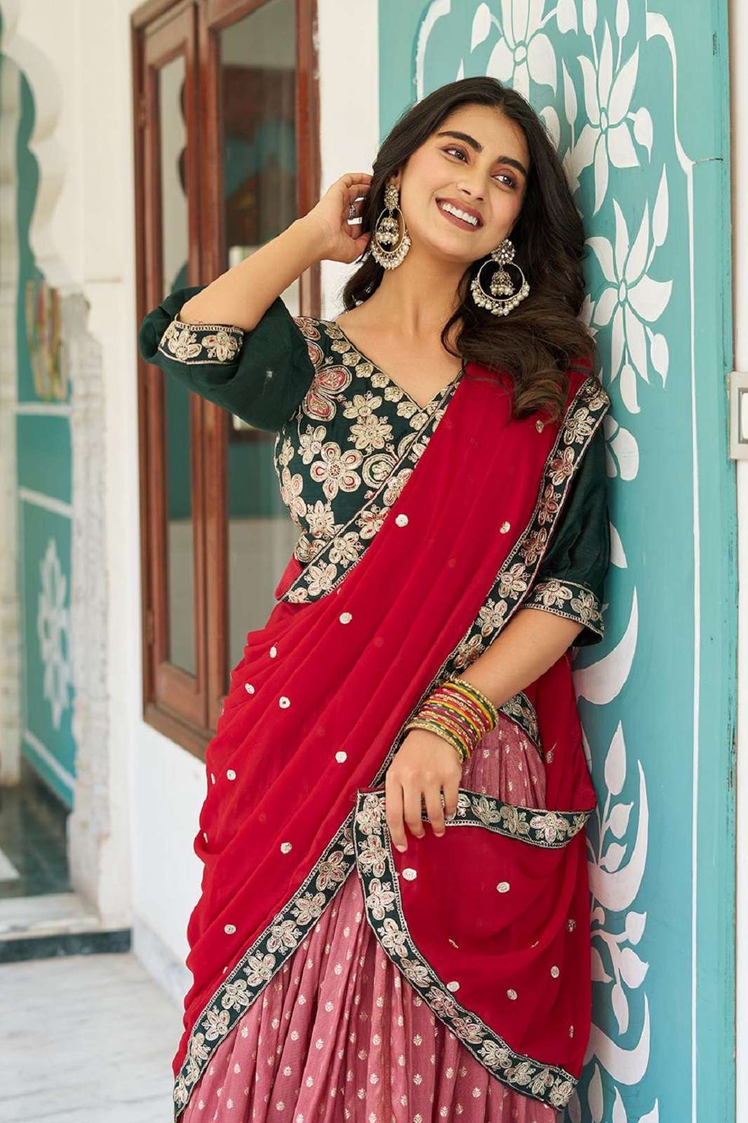 CRAZYCLOTHES 104 SILK EMBROIDERED READY TO WEAR LEHENGAS