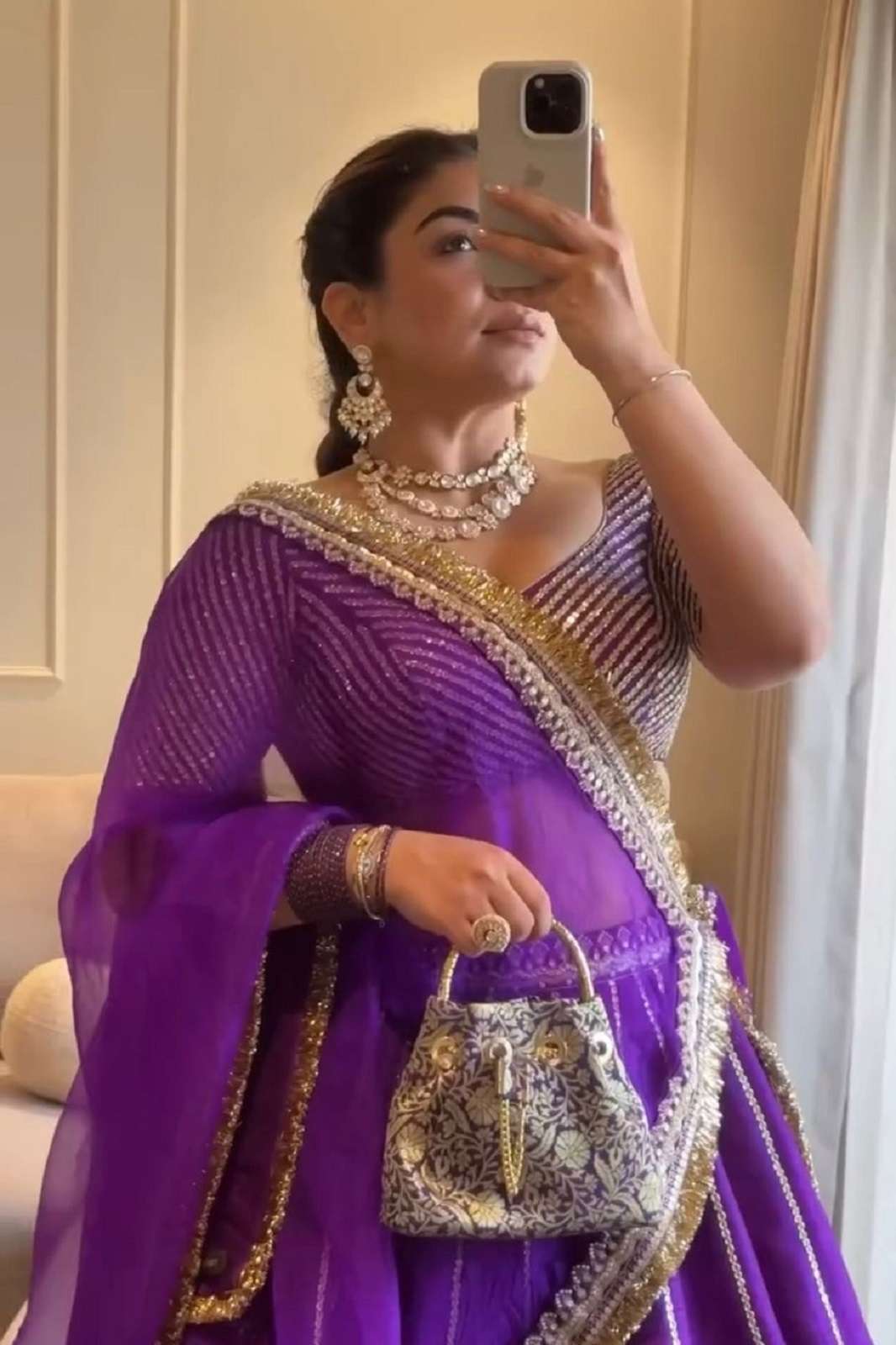CRAZYCLOTHES 359 CHINON SILK THREAD WITH SEQUENCED LEHENGAS