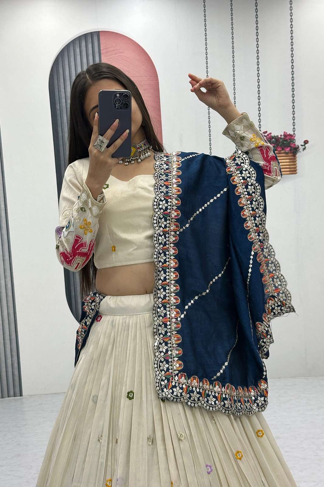 CRAZYCLOTHES 503 TISSUE SILK SEQUENCE READY TO WEAR LEHENGAS