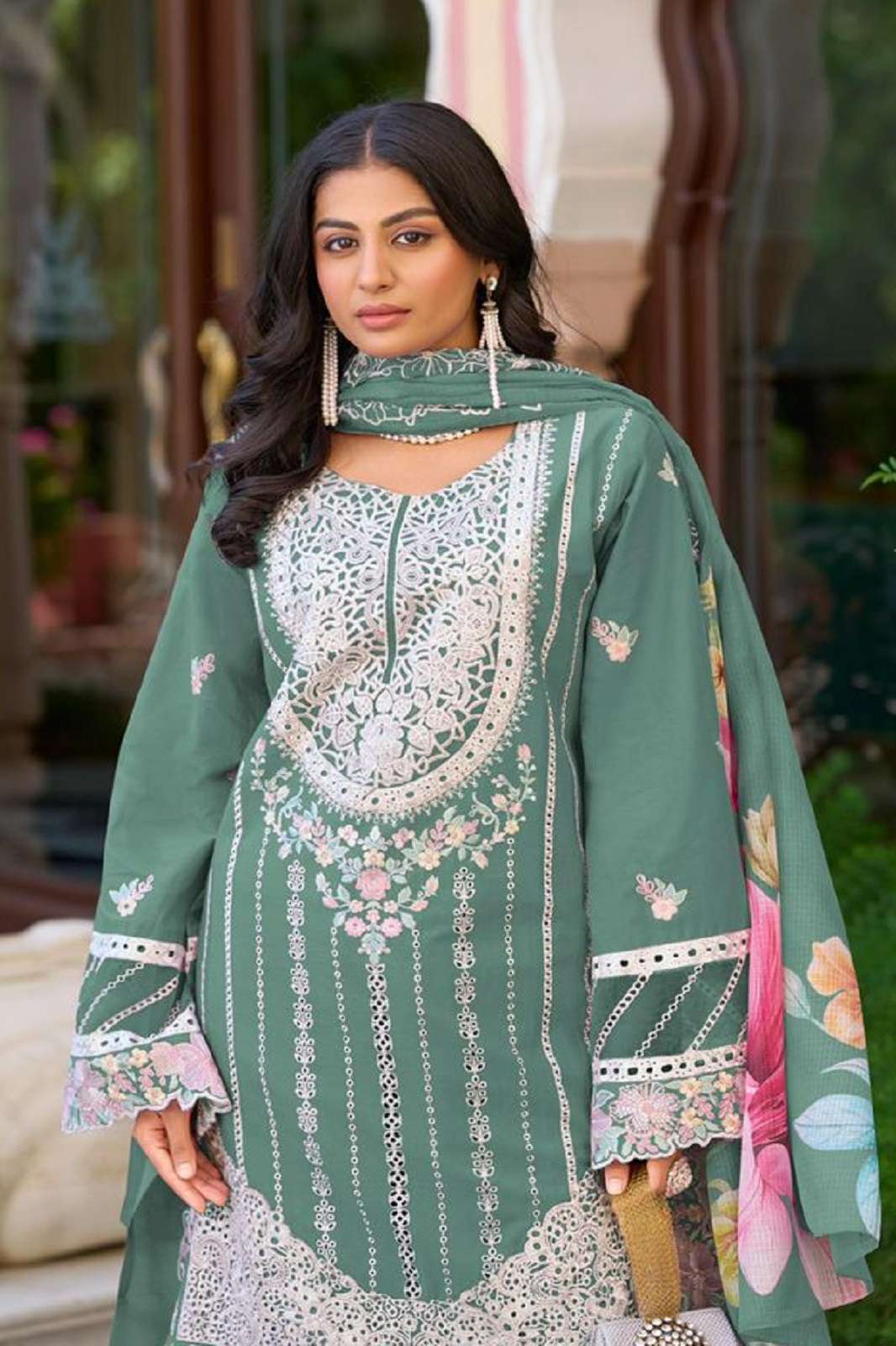 DEEPSY SUITS 2255 A TO D PURE COTTON EMBROIDERED SUITS 