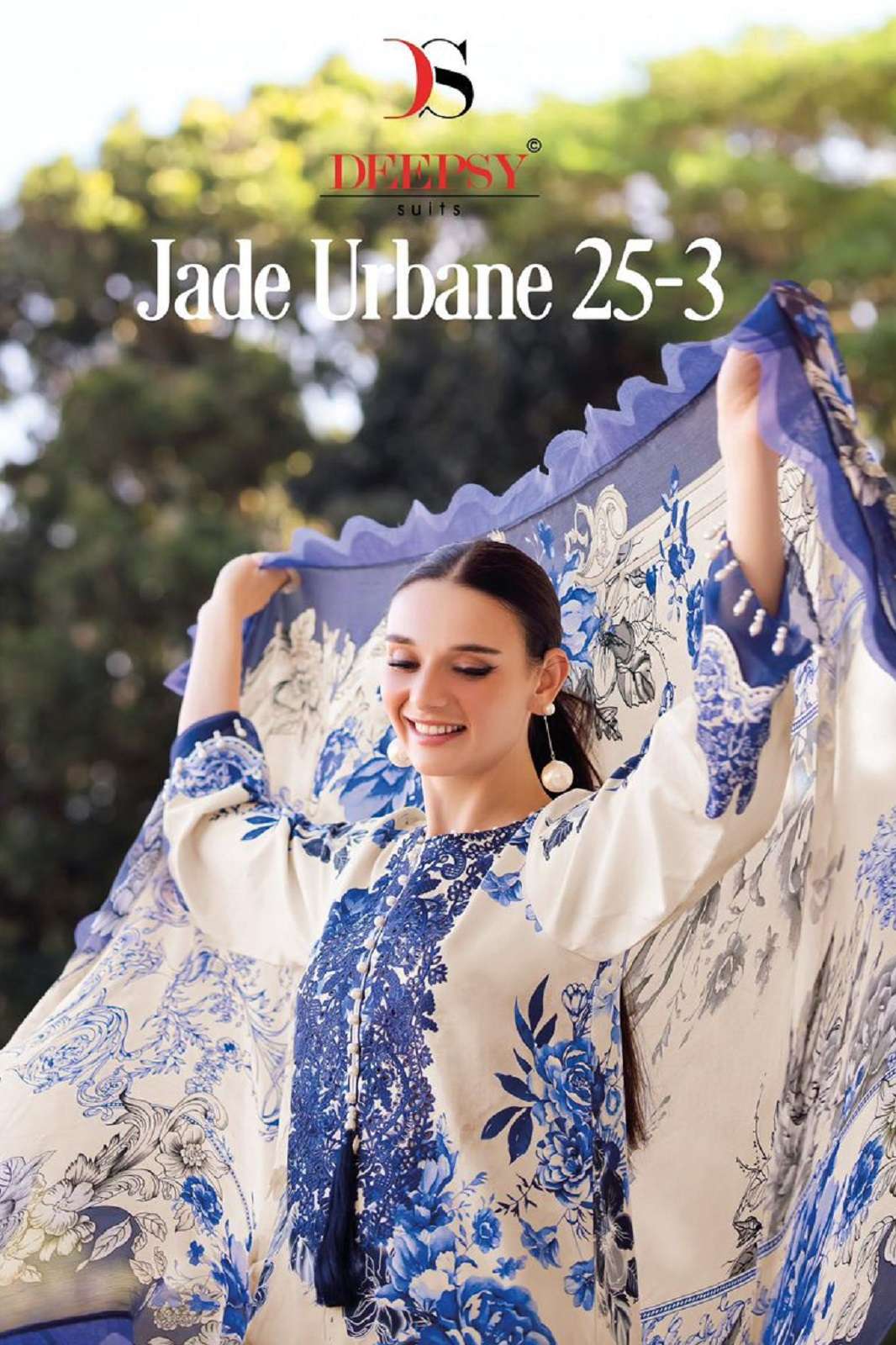 DEEPSY SUITS JADE URBAN LAWN VOL 25 COTTON DRESS MATERIALS