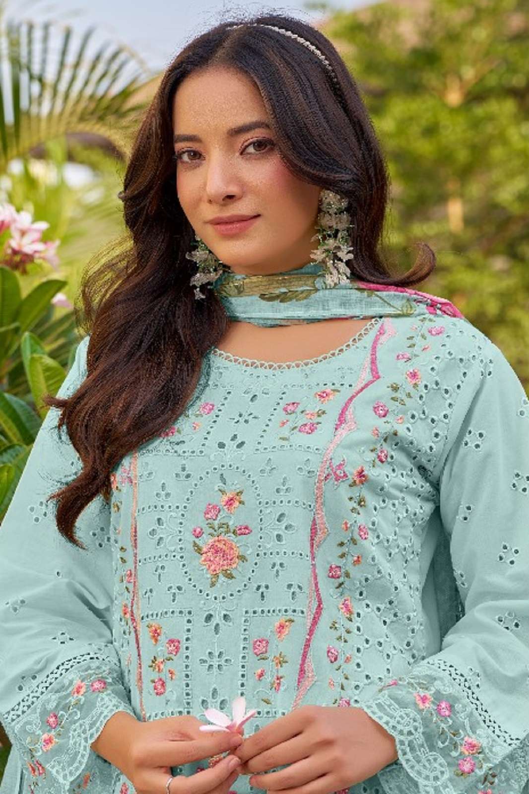 FEPIC ROSEMEEN 2015 KOTA CHECKS EMBROIDERED SUITS
