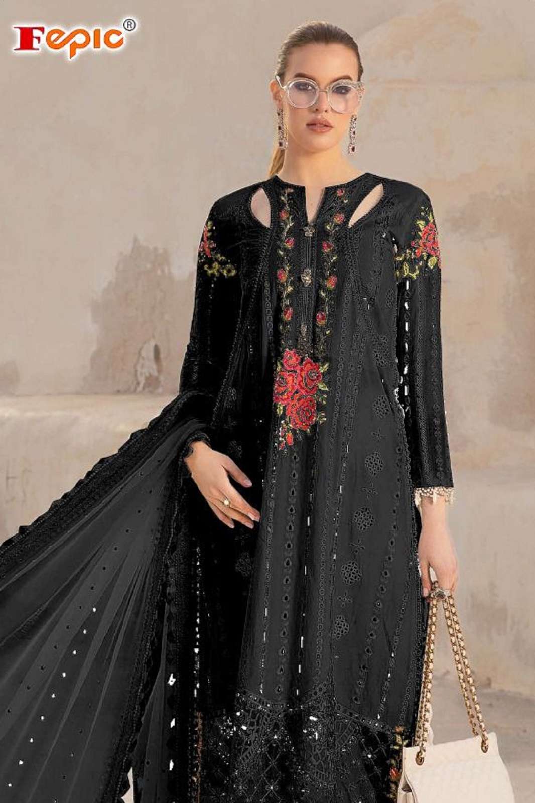 FEPIC ROSEMEEN C 1809 PURE COTTON EMBROIDERED SUITS