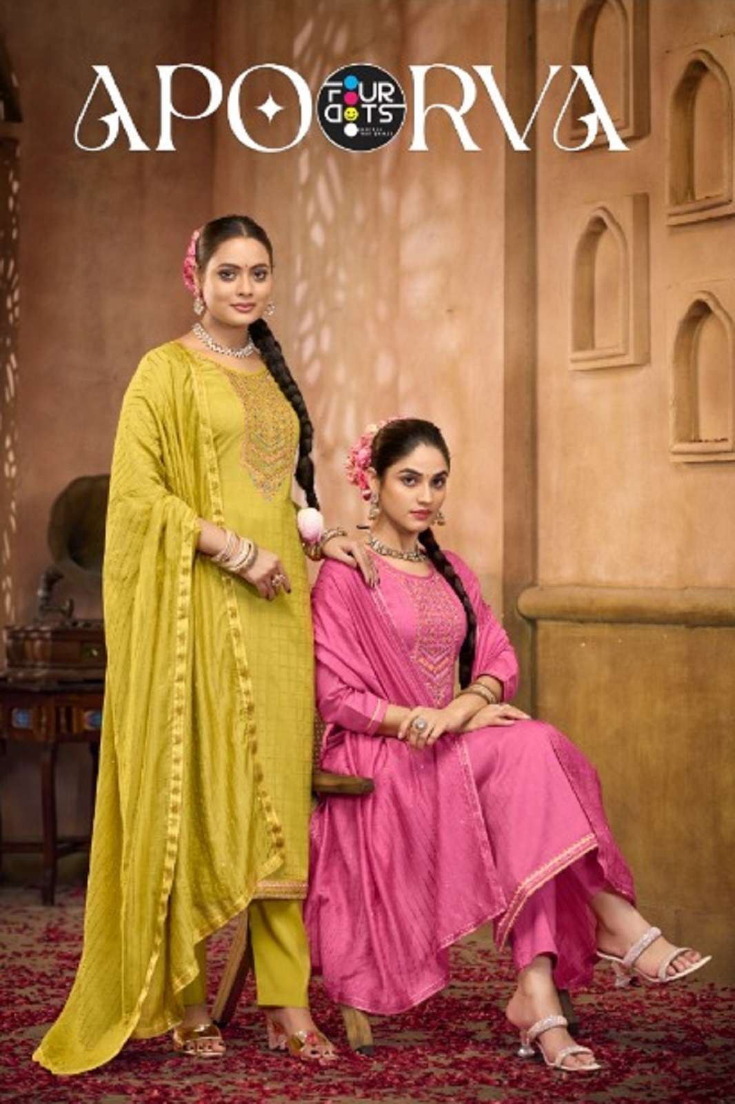 FOURDOTS APOORVA BSY PATTERN HEAVY WORKED SUITS