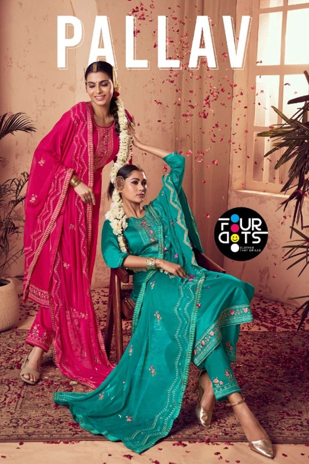 FOURDOTS PALLAV JAM COTTON HEAVY WORKED SUITS