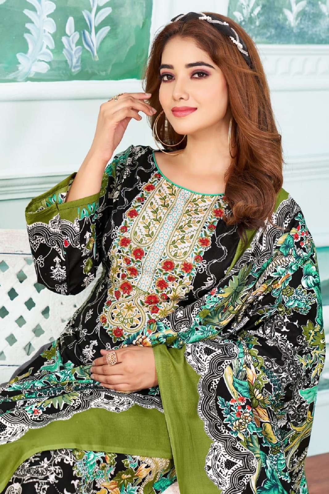 GANESHJI KARACHI KING VOL 1 COTTON PRINTED DRESS MATERIAL
