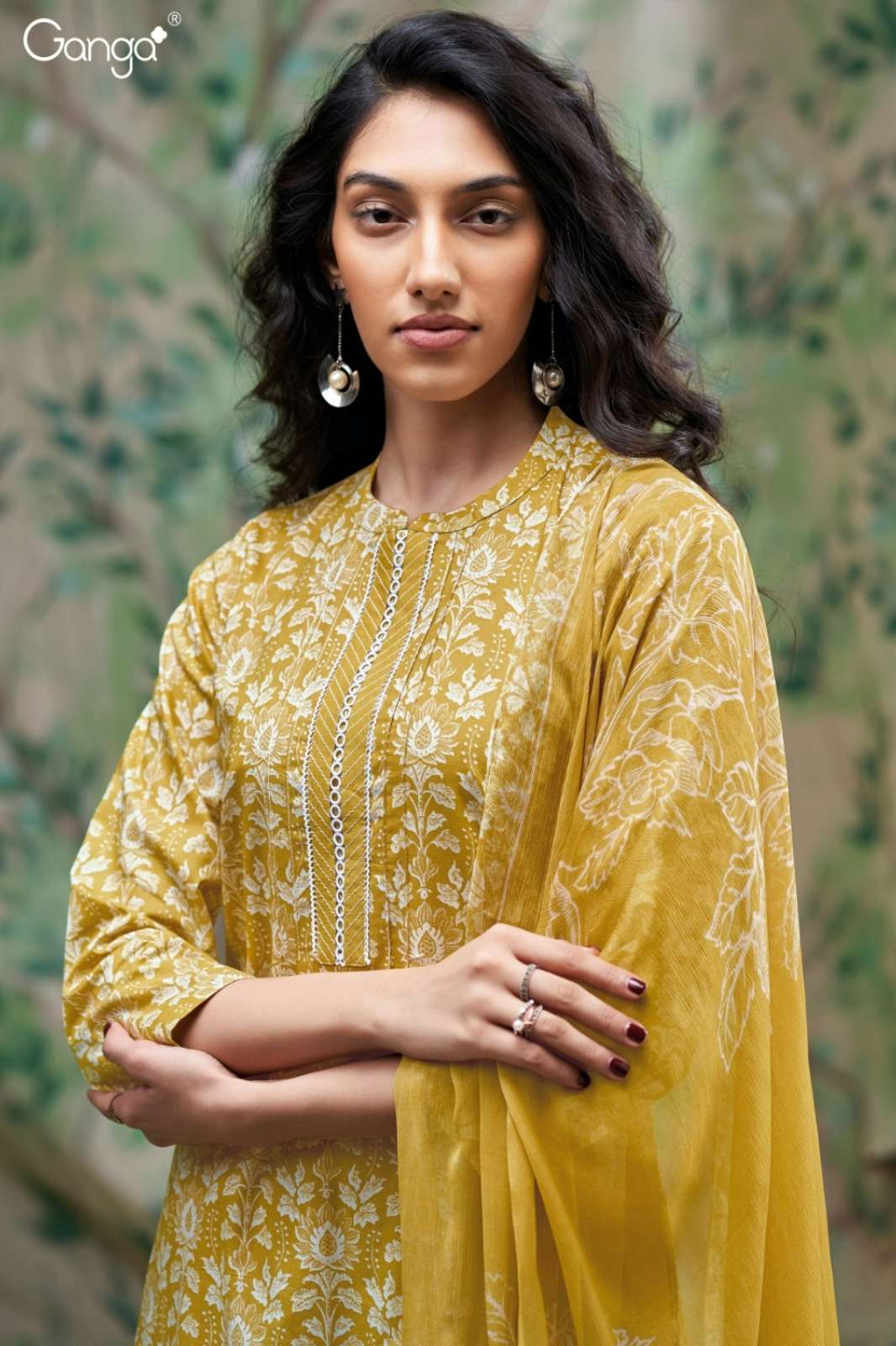 GANGA BEXLEY S3631 PREMIUM COTTON PRINTED SUIT WITH EMBROIDERY