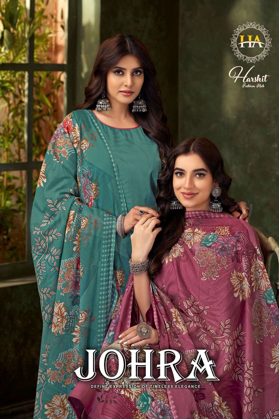 HARSHIT FASHION JOHRA ZAM COTTON HANWORKED DRESS MATERIALS