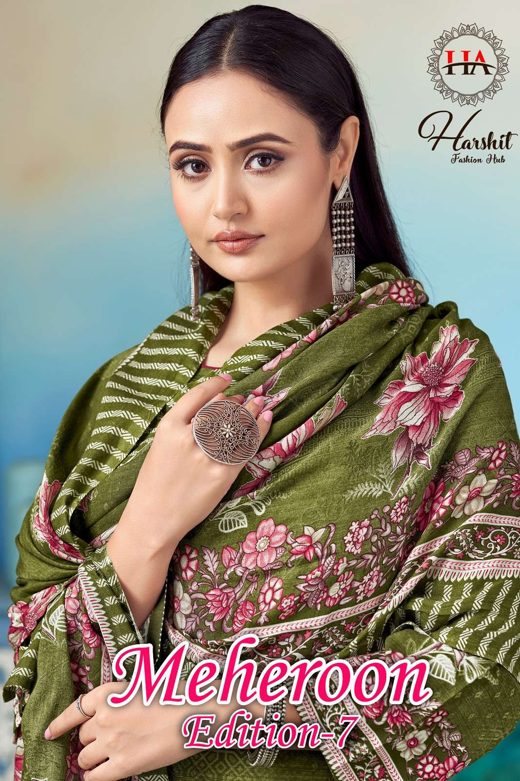 HARSHIT FASHION MEHEROON VOL 7 VISCOSE RAYON DRESS MATERIALS