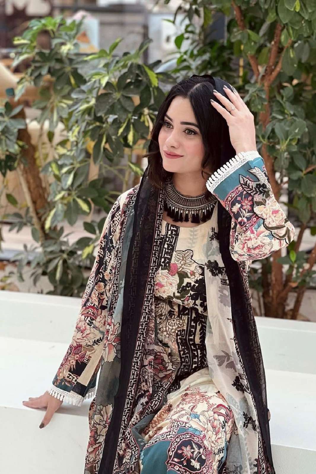 HAZZEL 0324 & 2001 COTTON PRINT & EMBROIDERED SUITS