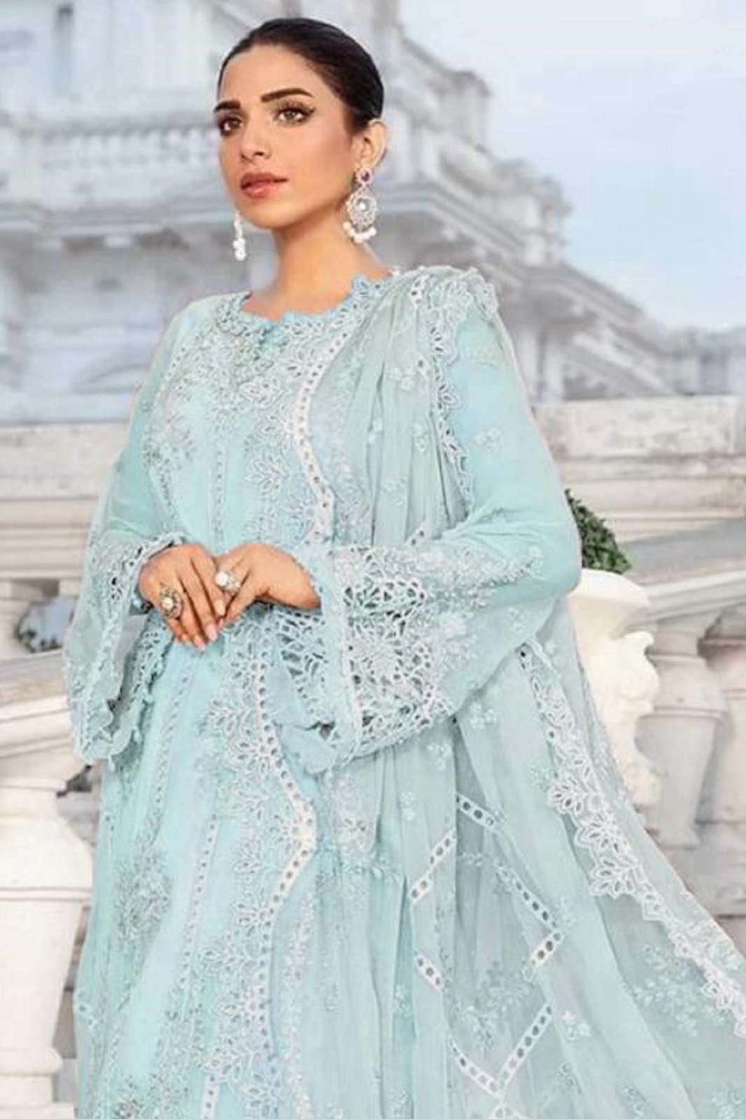 HOOR TEX H 361 A TO D FAUX GEORGETTE EMBROIDERED SUITS