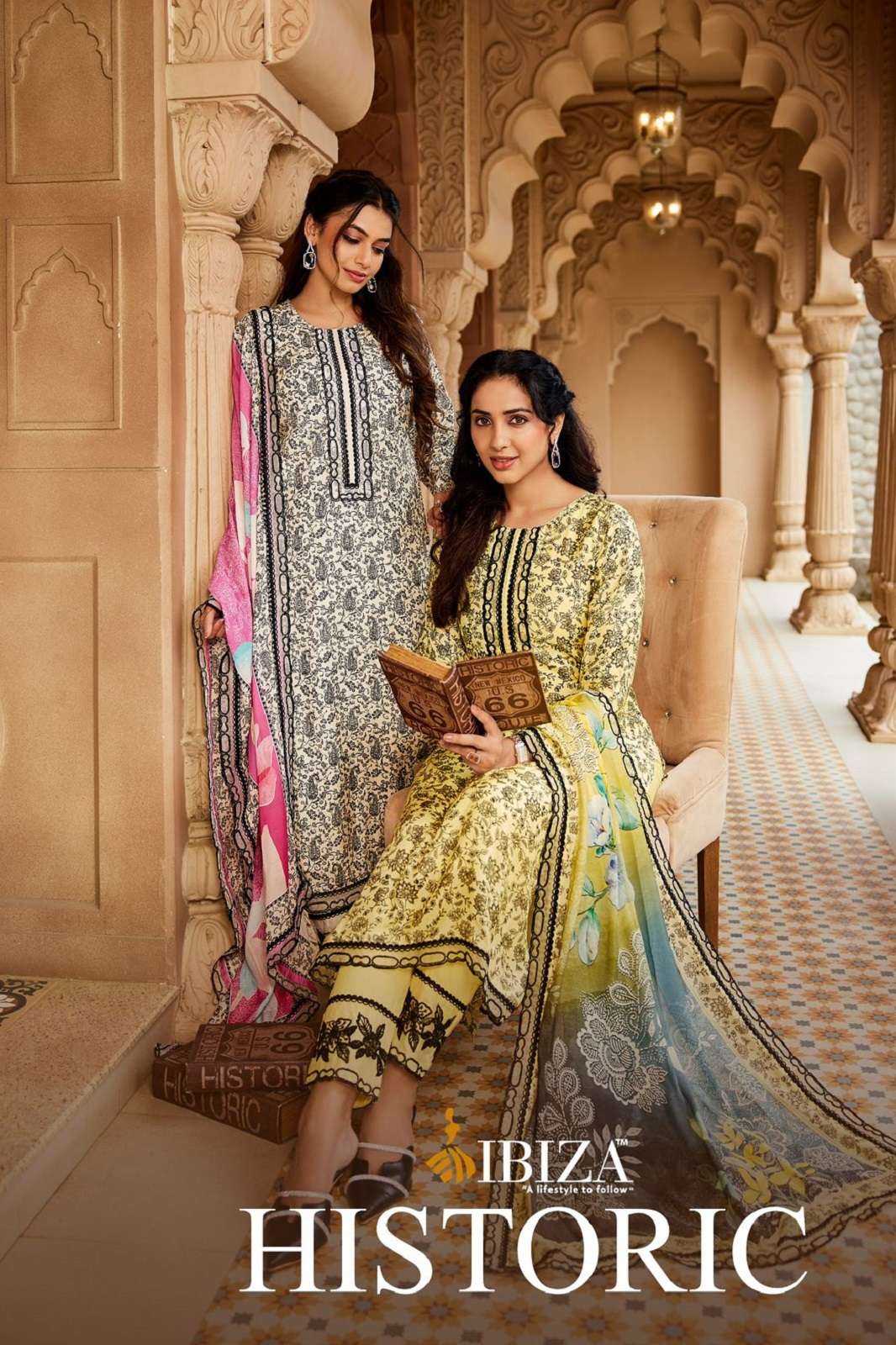 IBIZA HISTORIC BEMBERG MUSLINE DIGITALLY PRINTED SUITS