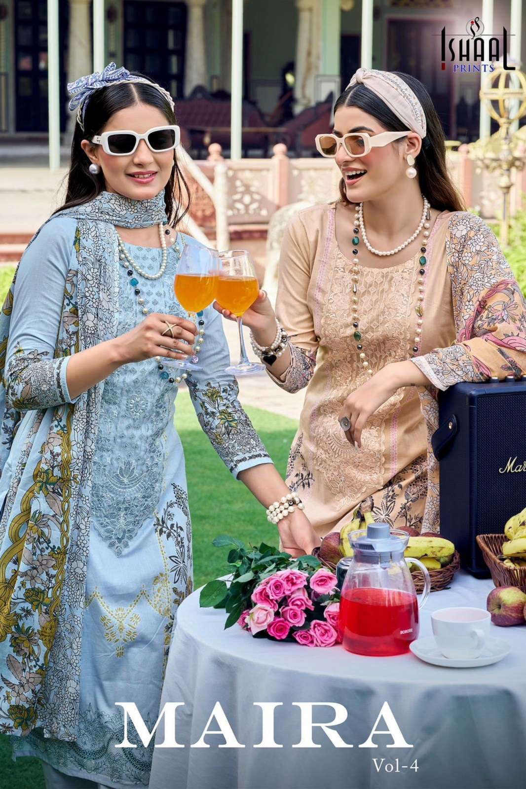 ISHAAL PRINTS MAIRA VOL 4 EMBROIDERED DRESS MATERIALS