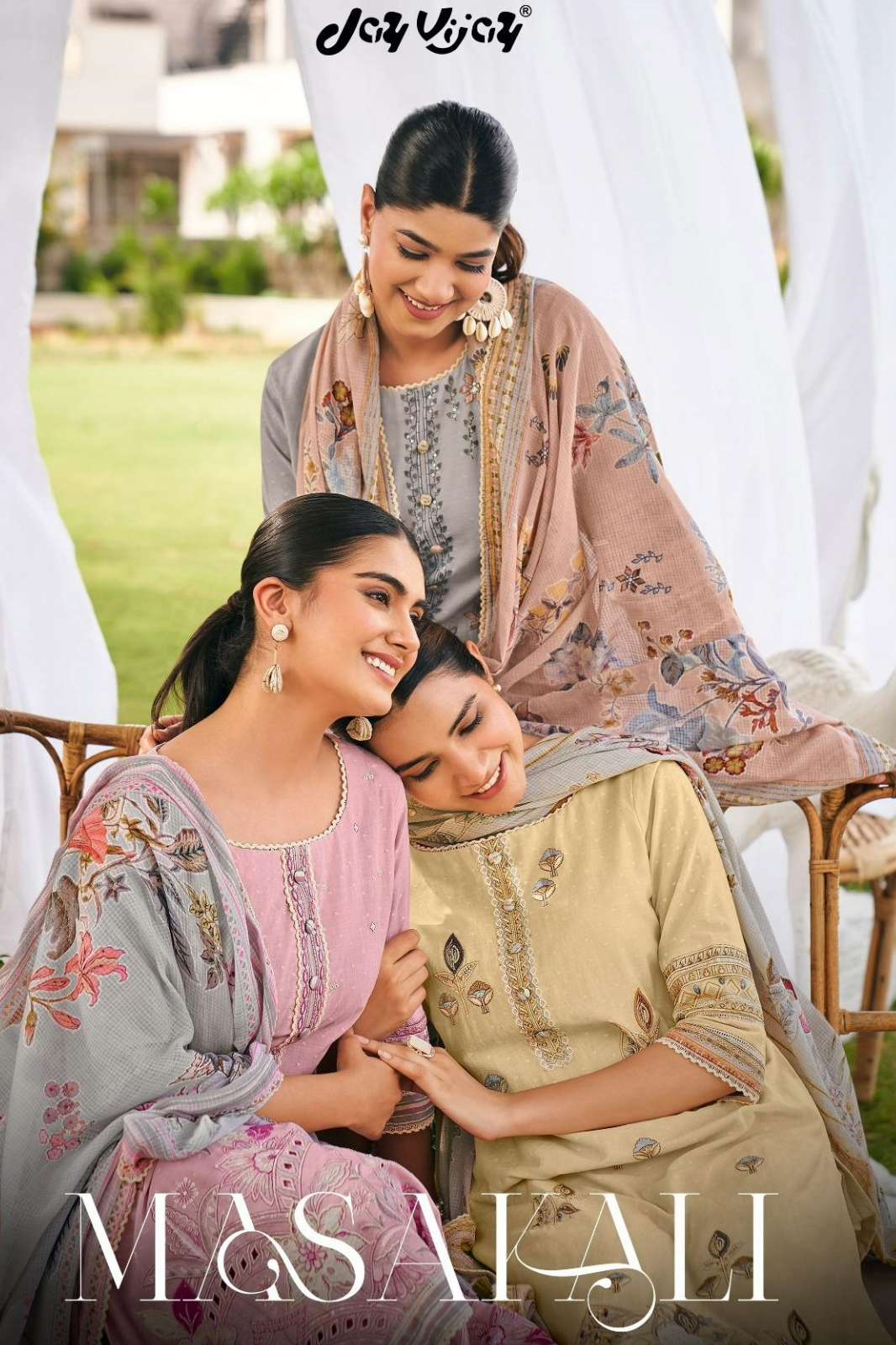 JAY VIJAY MASAKALI PURE COTTON SUIT WITH FANCY EMBROIDERY PATCHWORK 