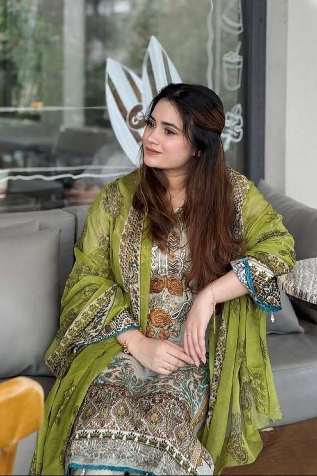 JIHAN 3803 COTTON HEAVY EMBROIDERED SUITS