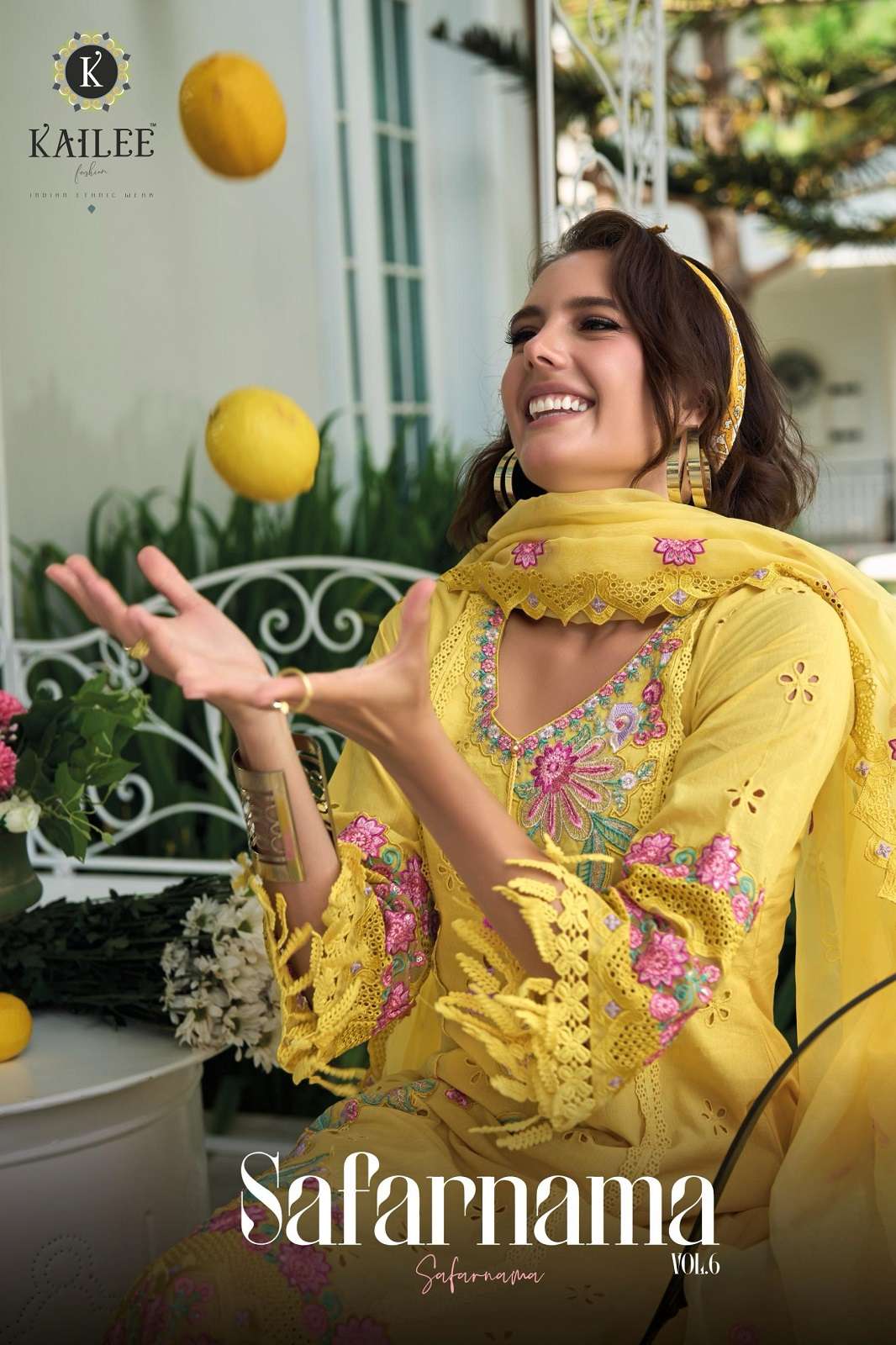 KAILEE SAFARNAMA VOL 6 COTTON HANDWORKED READY TO WEAR KURTIES