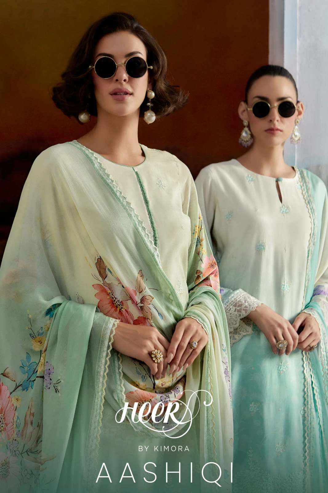 KIMORA HEER AASHIQI PURE MUSLIN DIGITAL PRINTED SUIT WITH RESHAM EMBROIDERY