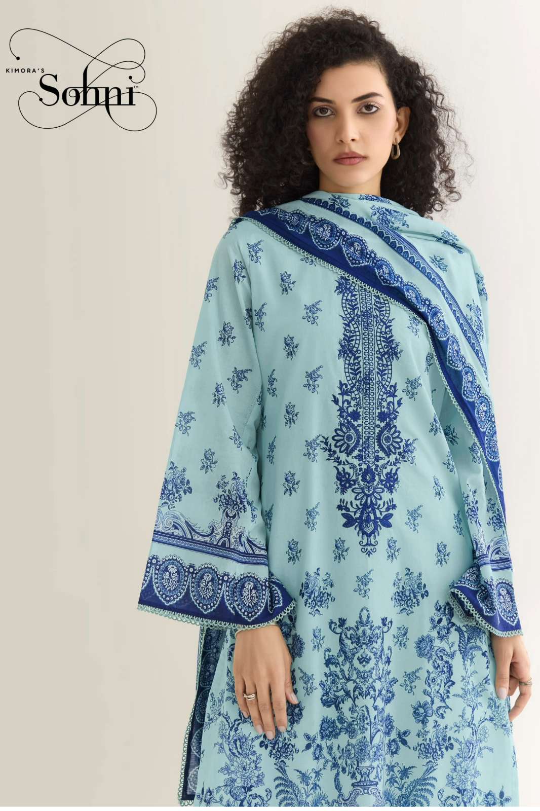 KIMORA SOHNI EDEN PURE COTTON LAWN SUIT WITH DIGITAL PRINT AND EMBROIDERY