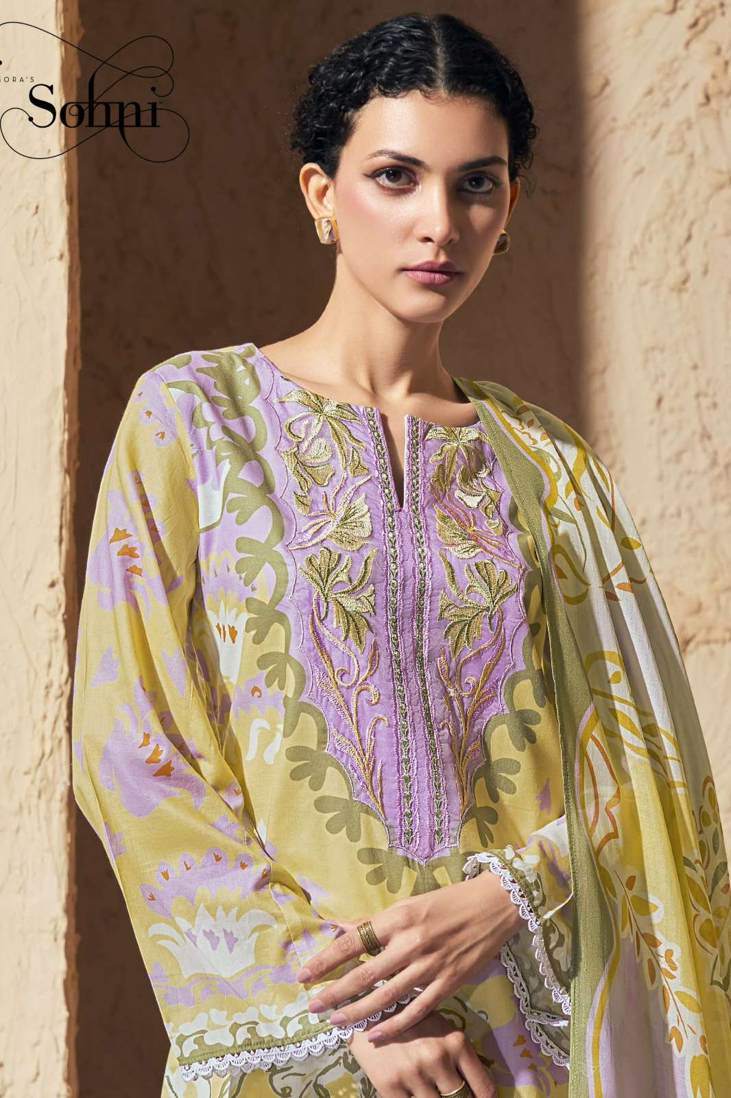 KIMORA  SOHNI JOY PURE COTTON LAWN SUIT WITH DIGITAL PRINT & EMBROIDERY