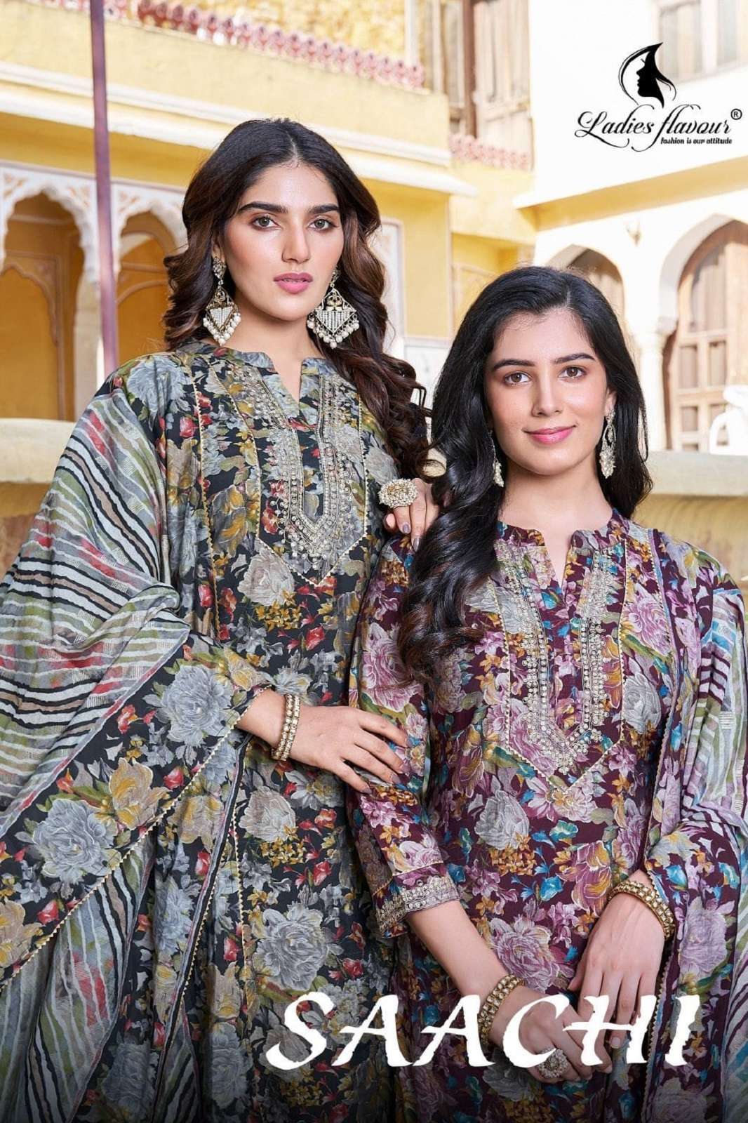 LADIES FLAVOUR SAACHI READY TO WEAR CHANDERI KURTIES