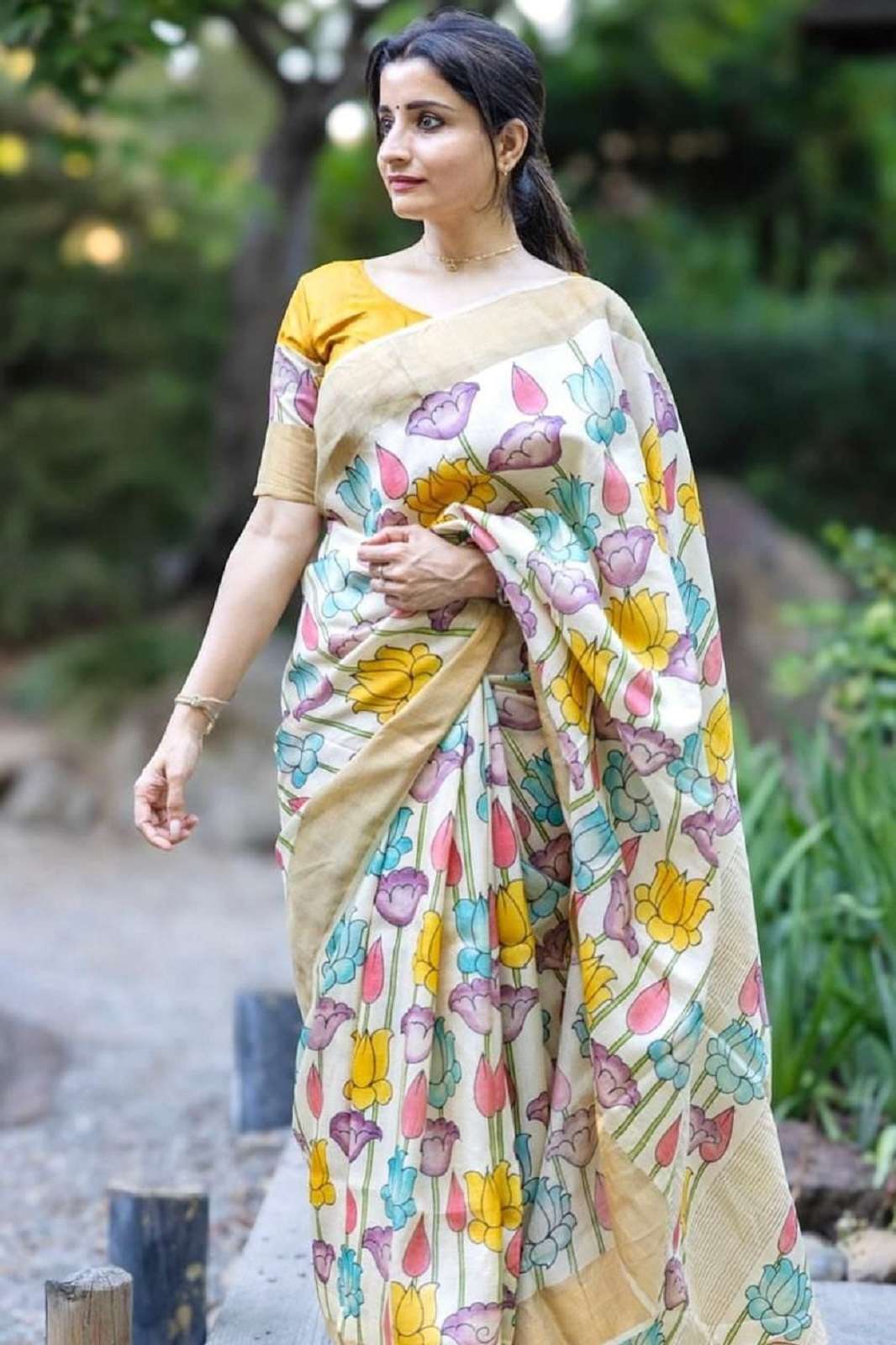 MANGALYA MG476 LINEN DIGITALLY PRINTED SAREES