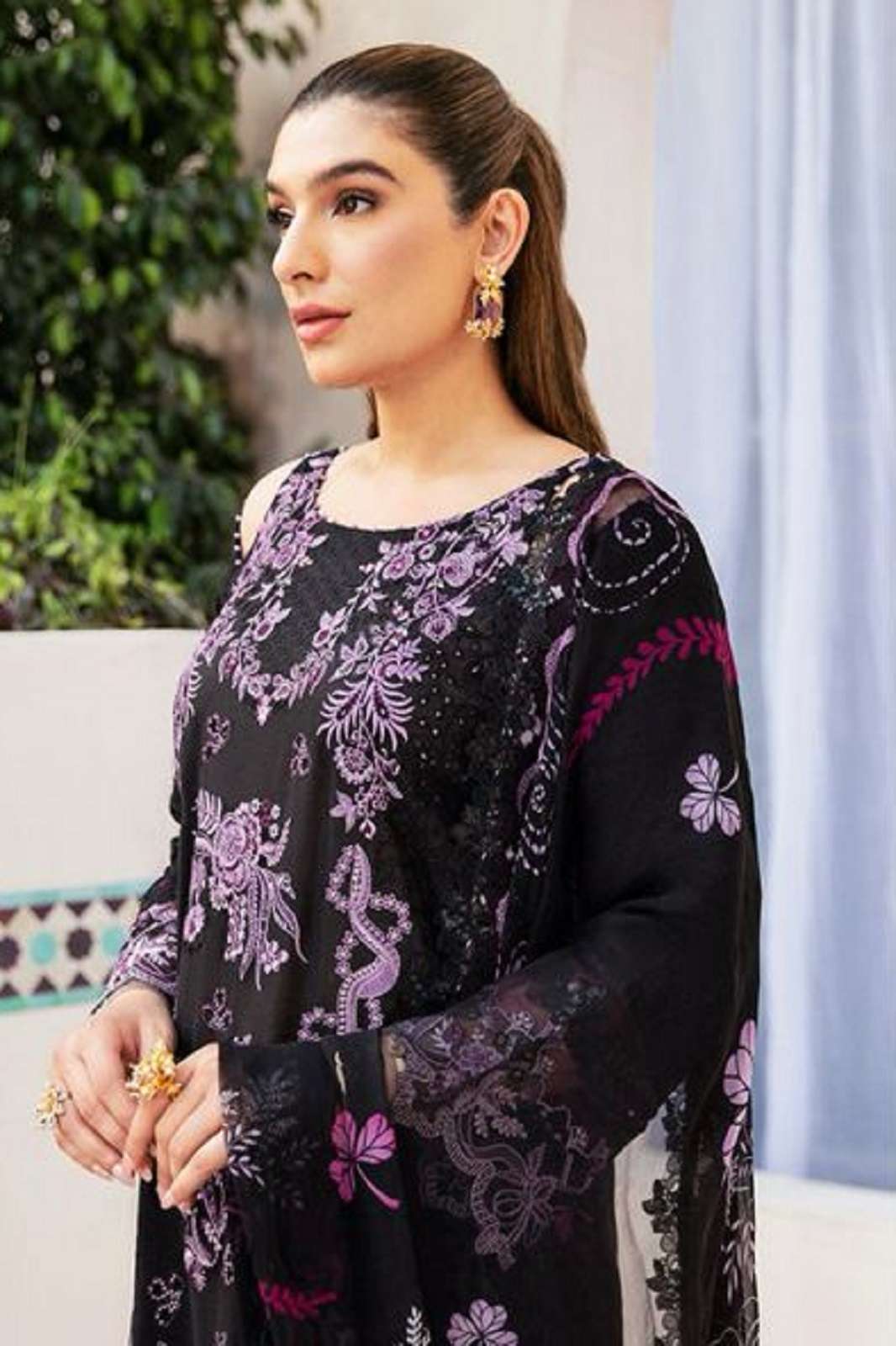 MEHBOOB TEX 1603 VISCOSE CAMBRIC EMBROIDERED SUITS