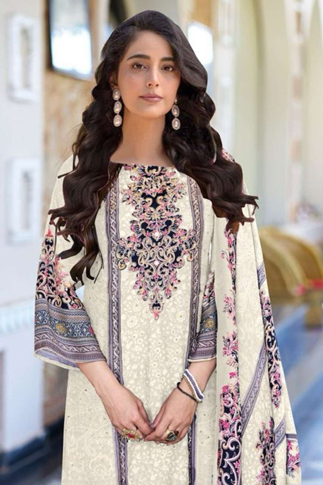 MEHBOOB TEX 1664 VISCOSE HAND WORKED SUITS