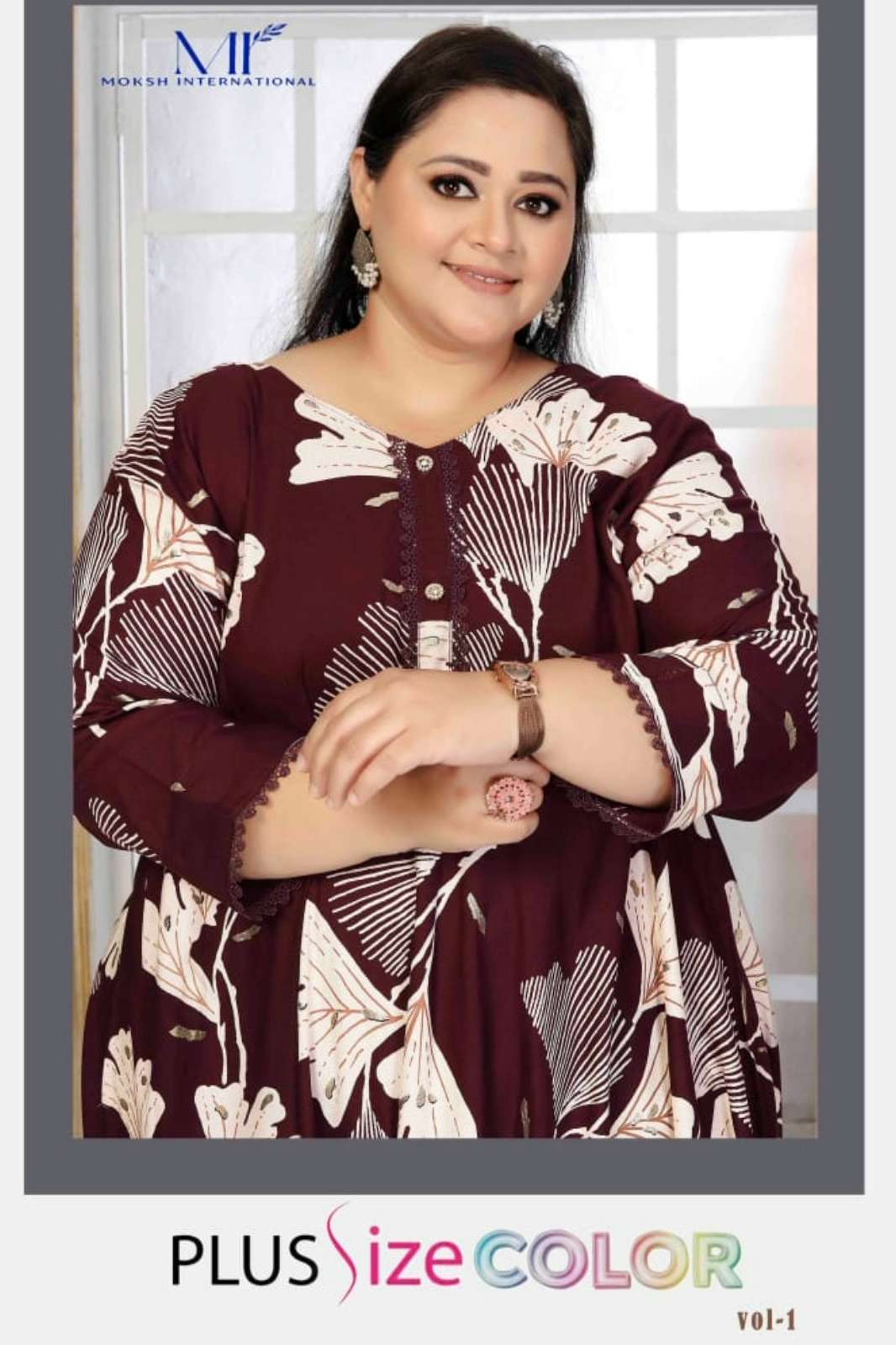 Moksh International Plus Size Color Vol 1 Premium Rayon Designer Long Kurti