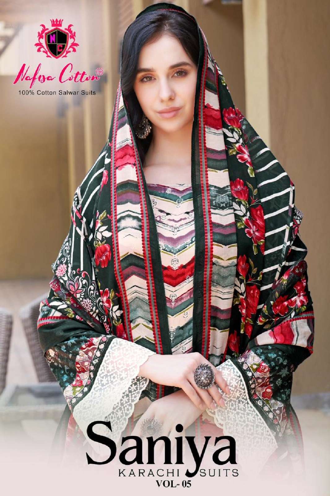 NAFISA COTTON SANIYA KARACHI VOL 5 COTTON DRESS MATERIALS