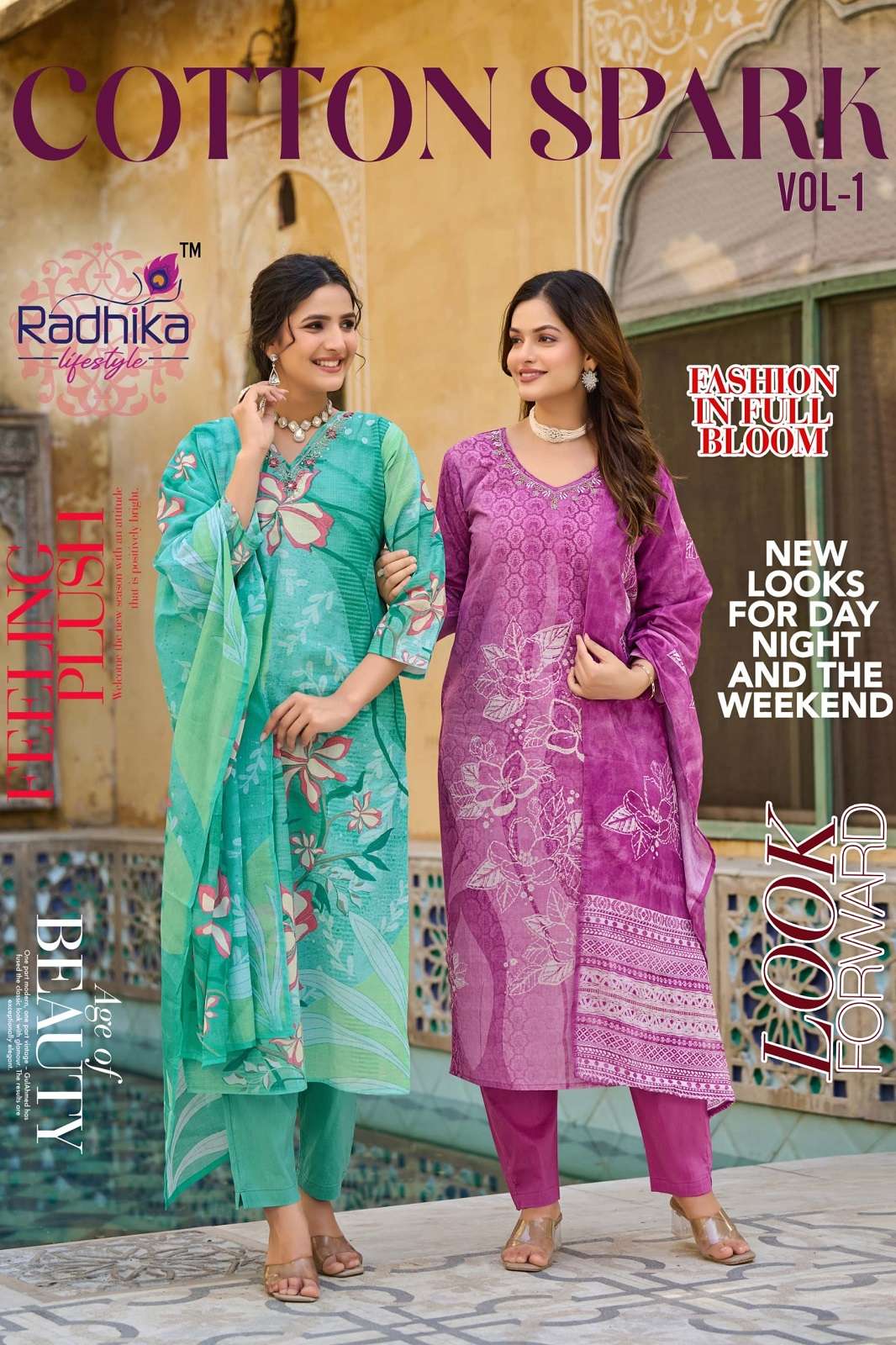 RADHIKA COTTON SPARK VOL 1 COTTON READY TO WEAR KURTIES