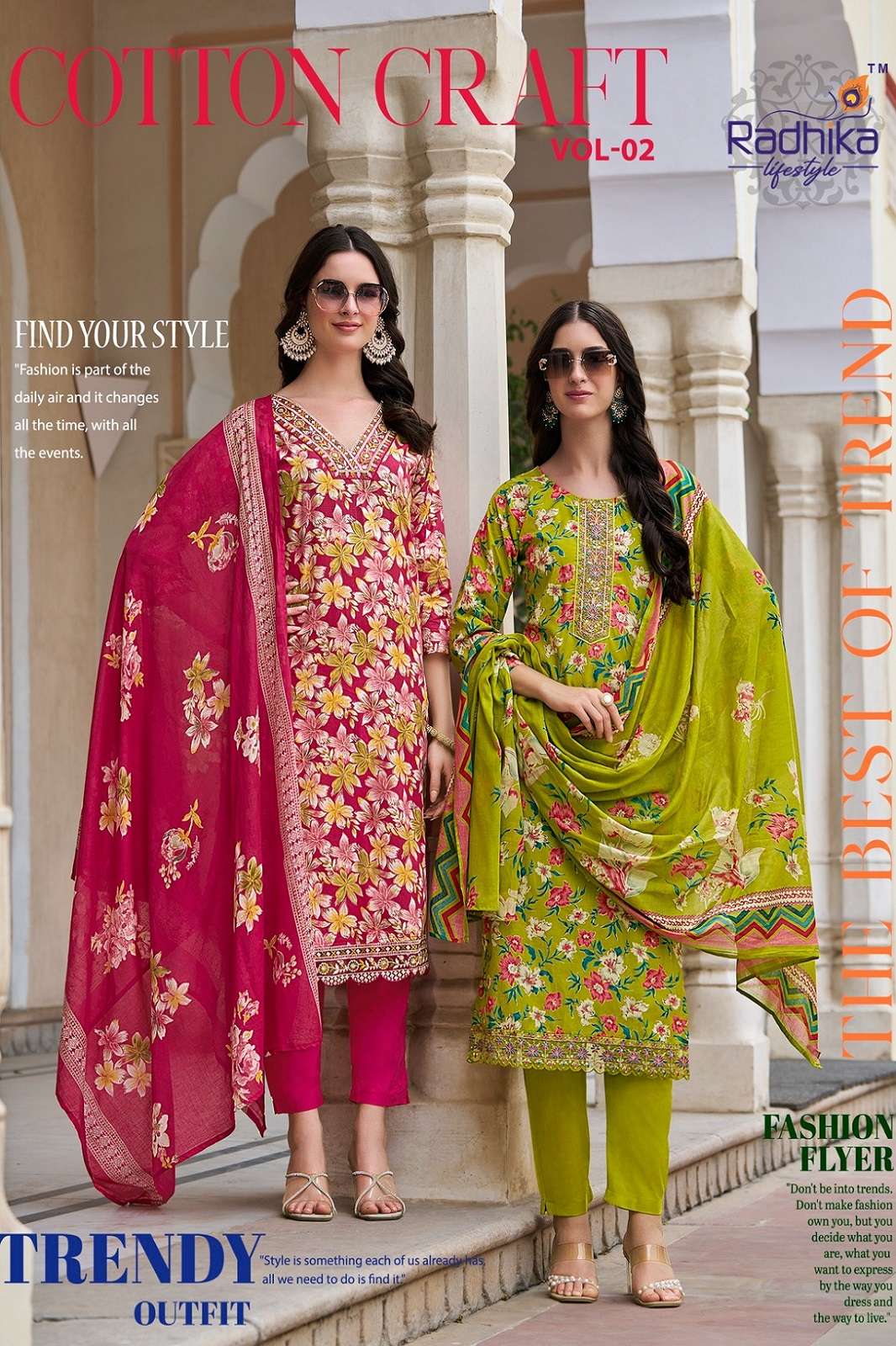 RADHIKA LIFESTYLE COTTON CRAFT VOL 2 READY TO WEAR KURTIES