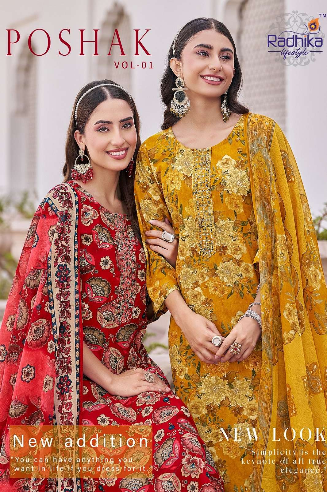 RADHIKA LIFESTYLE POSHAK VOL 1 COTTON READY TO WEAR KURTIES
