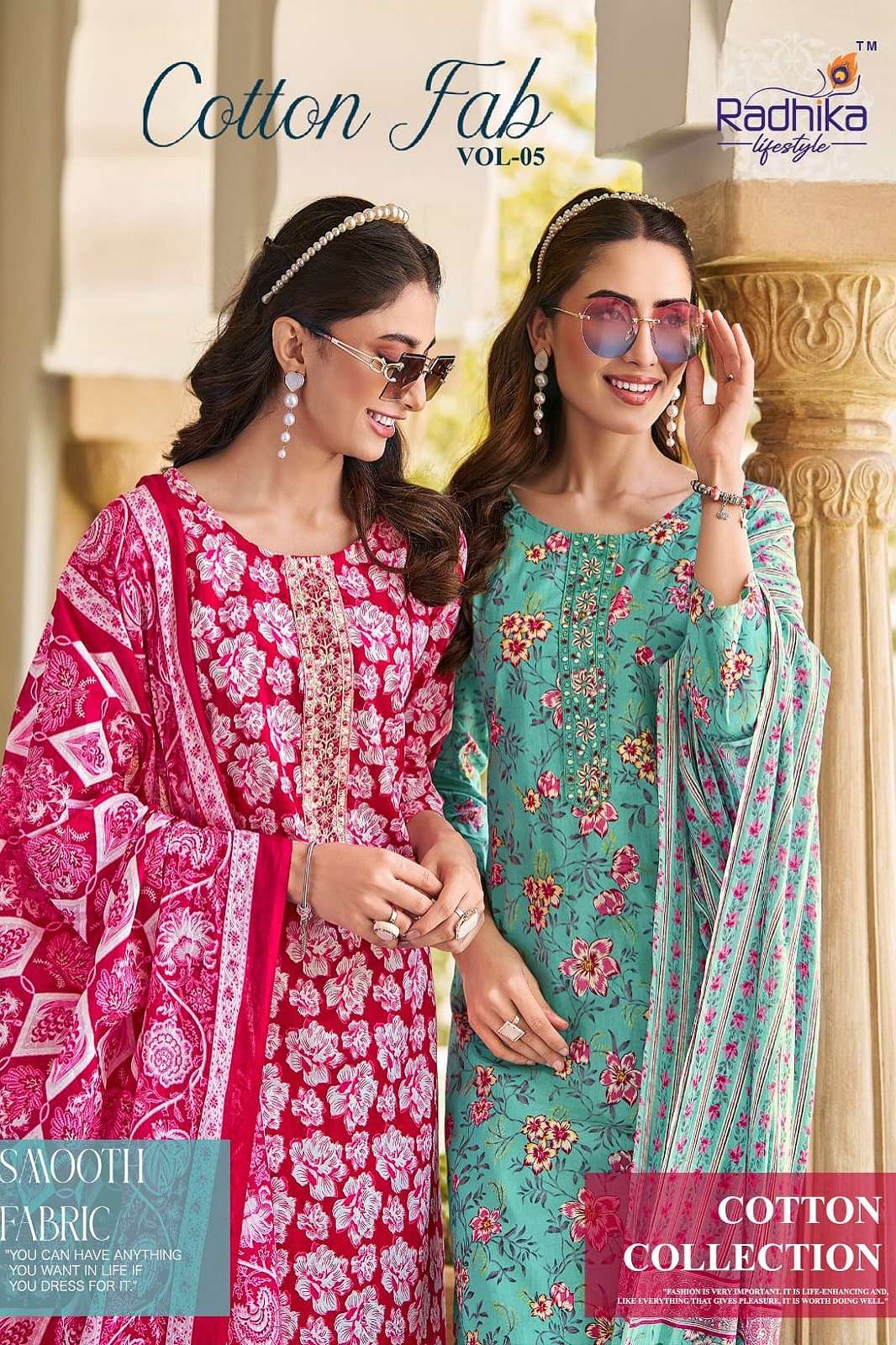 RADHIKA LIFETYLE COTTON FAB VOL 5 READY TO WEAR KURTIES