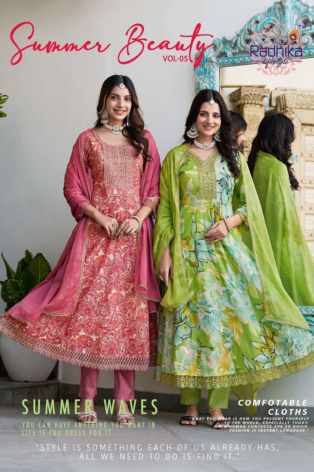 RADHIKA SUMMER BEAUTY VOL 5 READY TO WEAR COTTON KURTIES