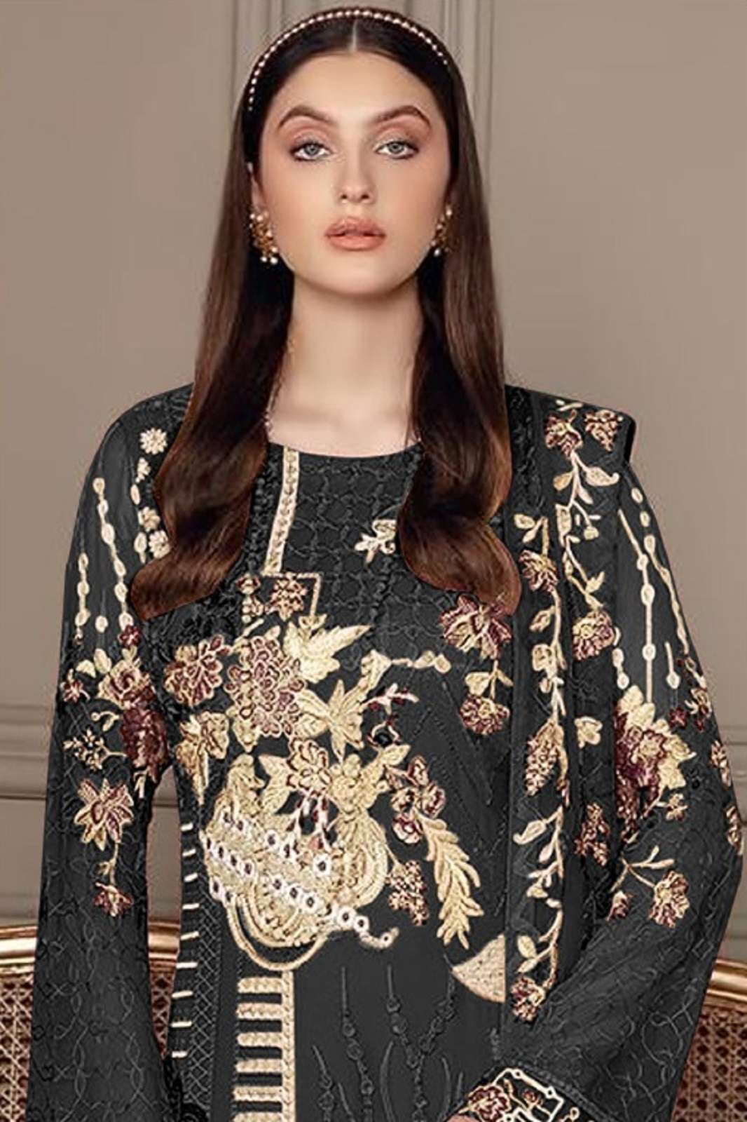 SAFA CREATION SFPK 201 ABCD GEORGETTE EMBROIDERED SUITS