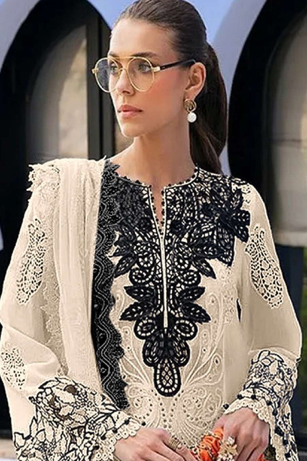 SERINE S 680 GEORGETTE HAND WORK & EMBROIDERED SUITS