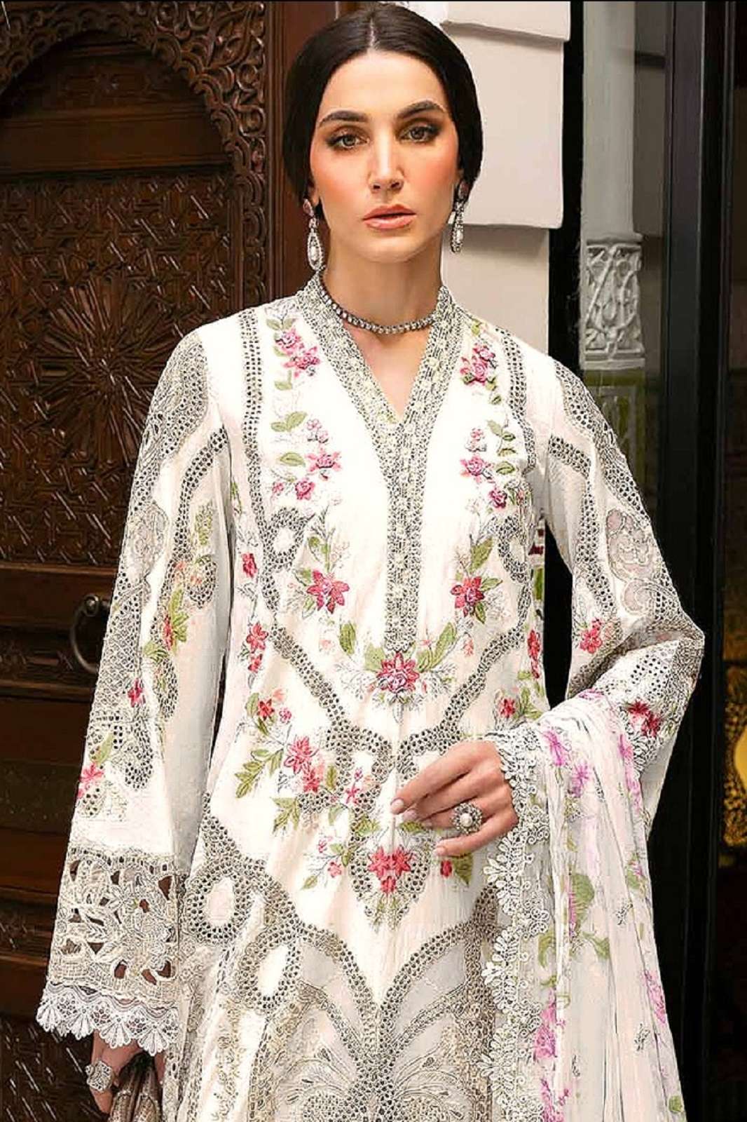 SERINE S 688 CAMBRIC LAWN HEAVY EMBROIDERED SUITS