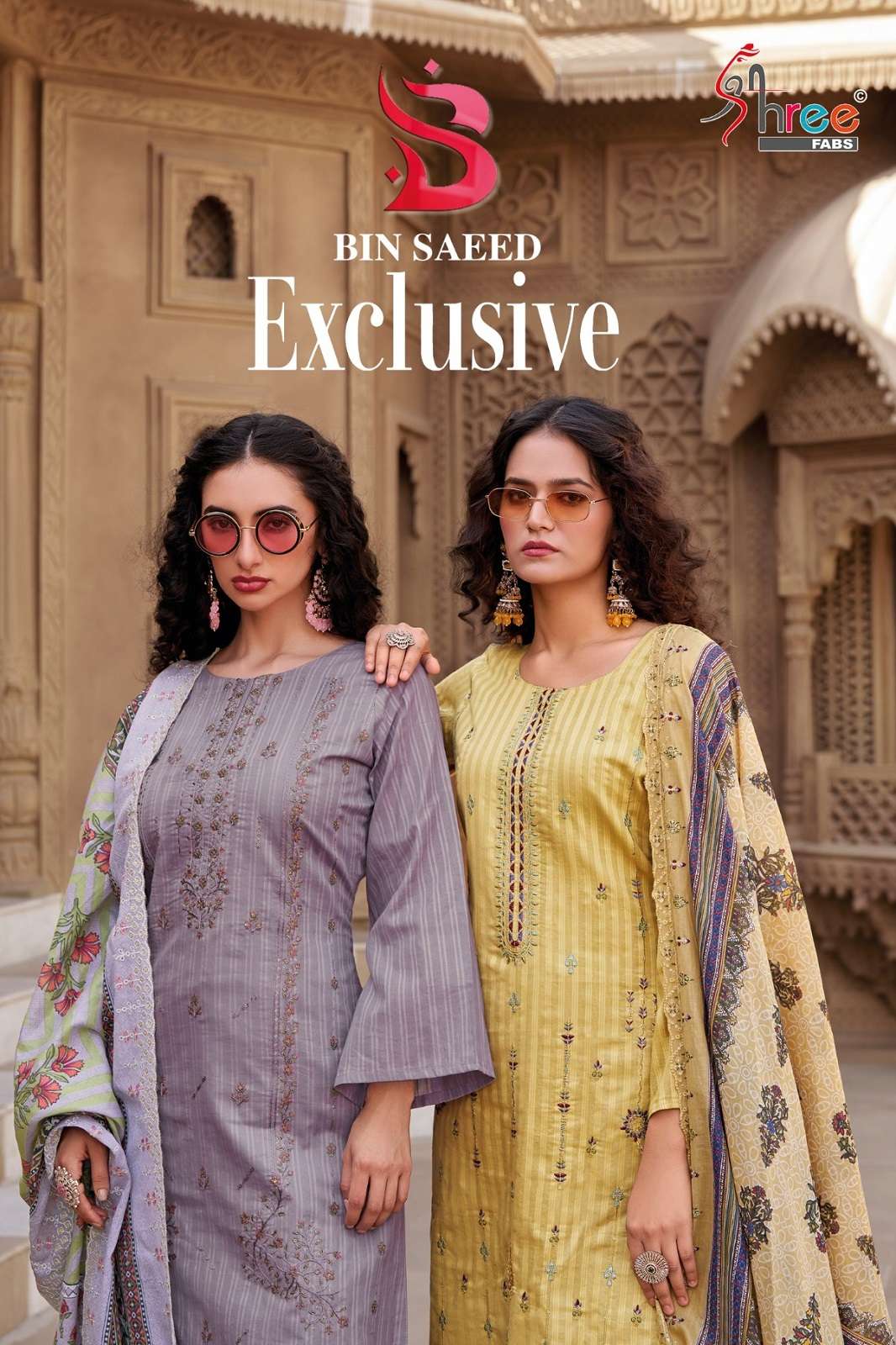 SHREE FAB BIN SAEED EXCLUSIVE VOL 1 COTTON EMBROIDERED SUITS 