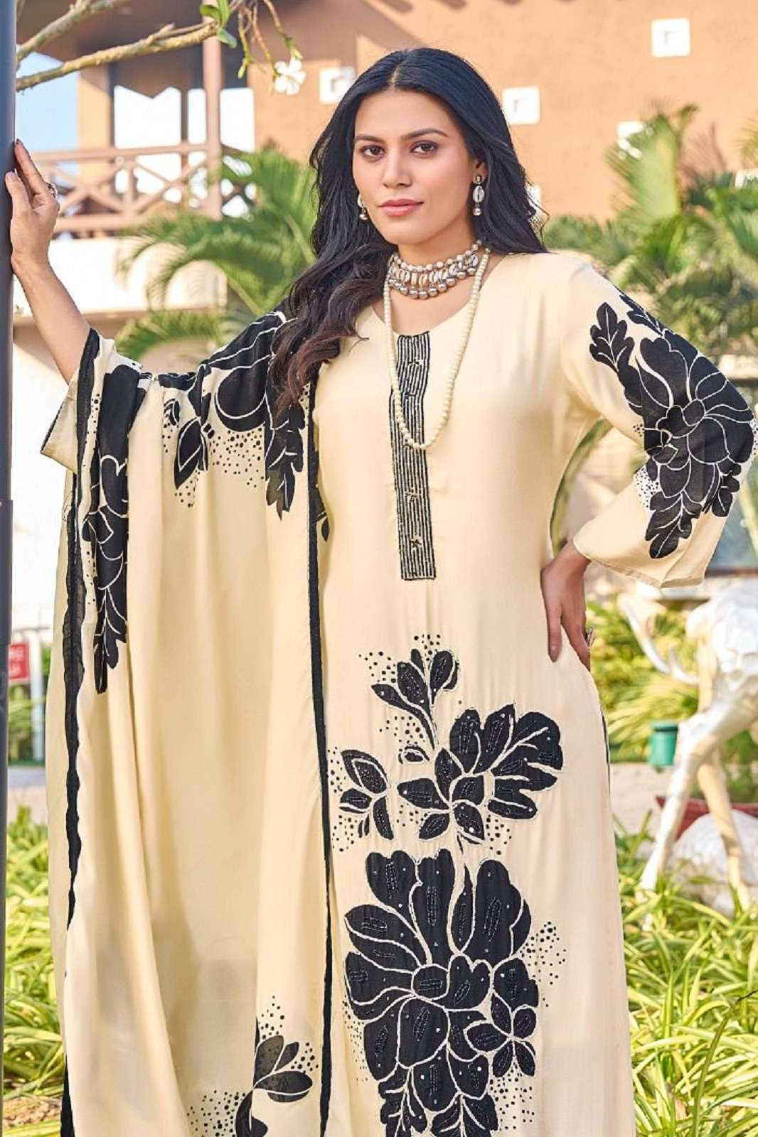 SHREE FAB KT 135 VISCOSE MUSLINE HANDWORKED SUITS
