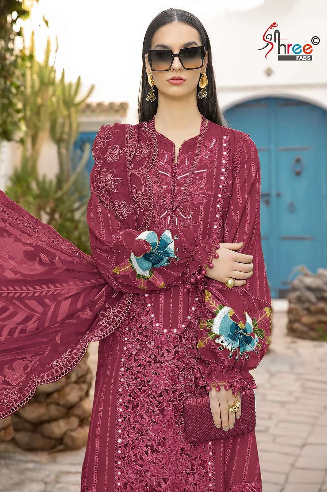 SHREE FAB MARIA B COLOUR VOL 4 COTTON EMBROIDERY WORKED SUITS