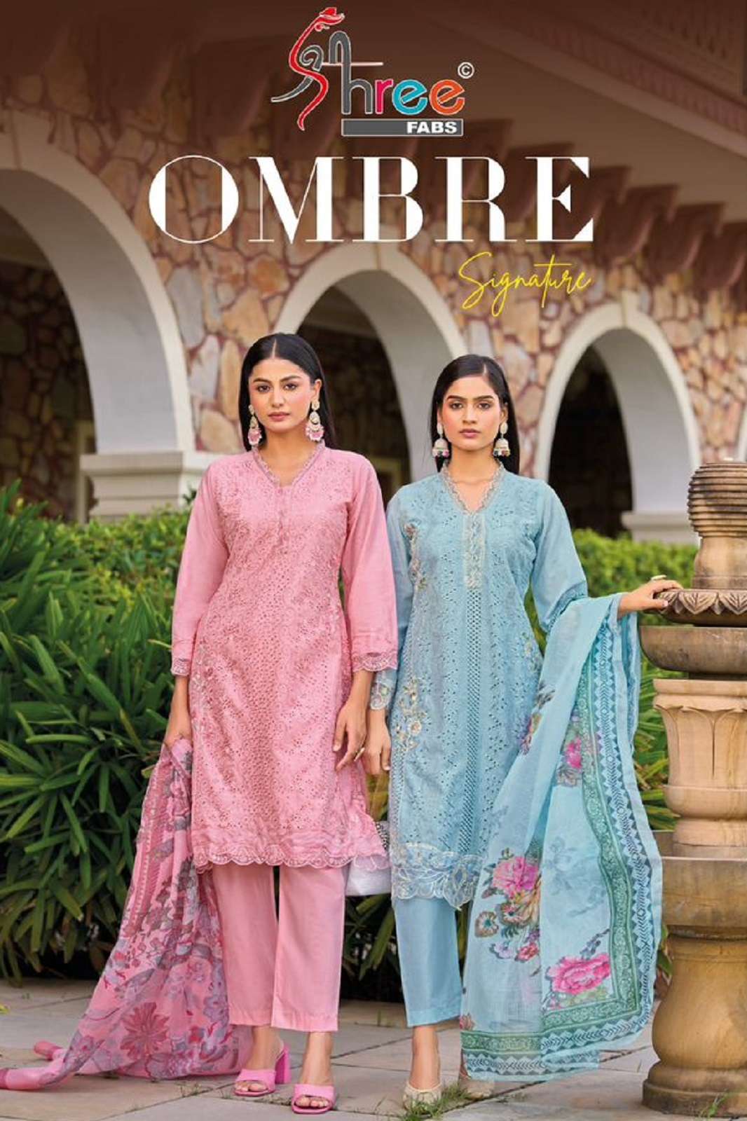SHREE FAB OMBRE SIGNATURE COTTON EMBROIDERED SUITS
