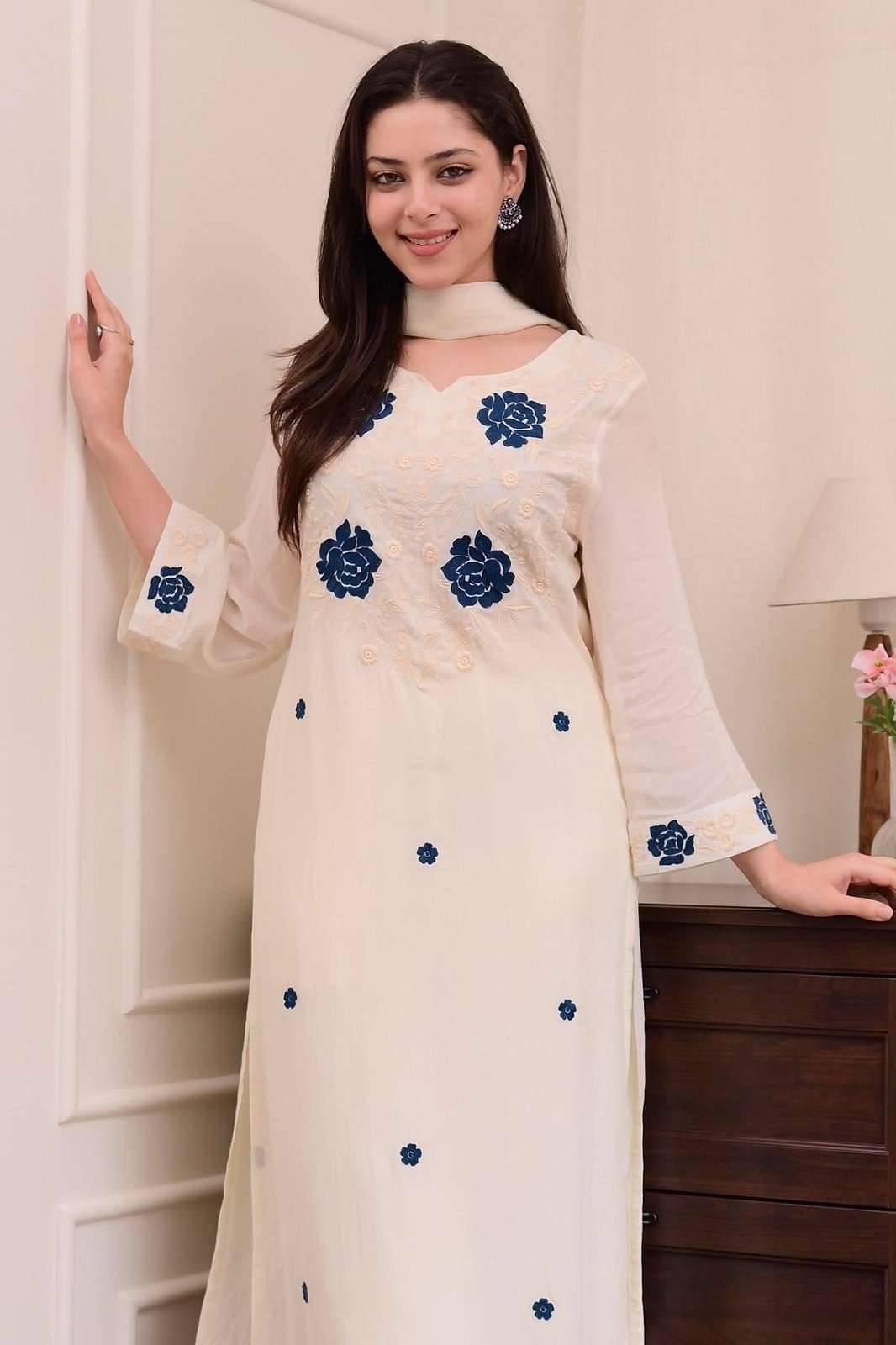 SHRI BALAJI 2060 VISCOSE EMBROIDERED READY TO WEAR KURTIES0