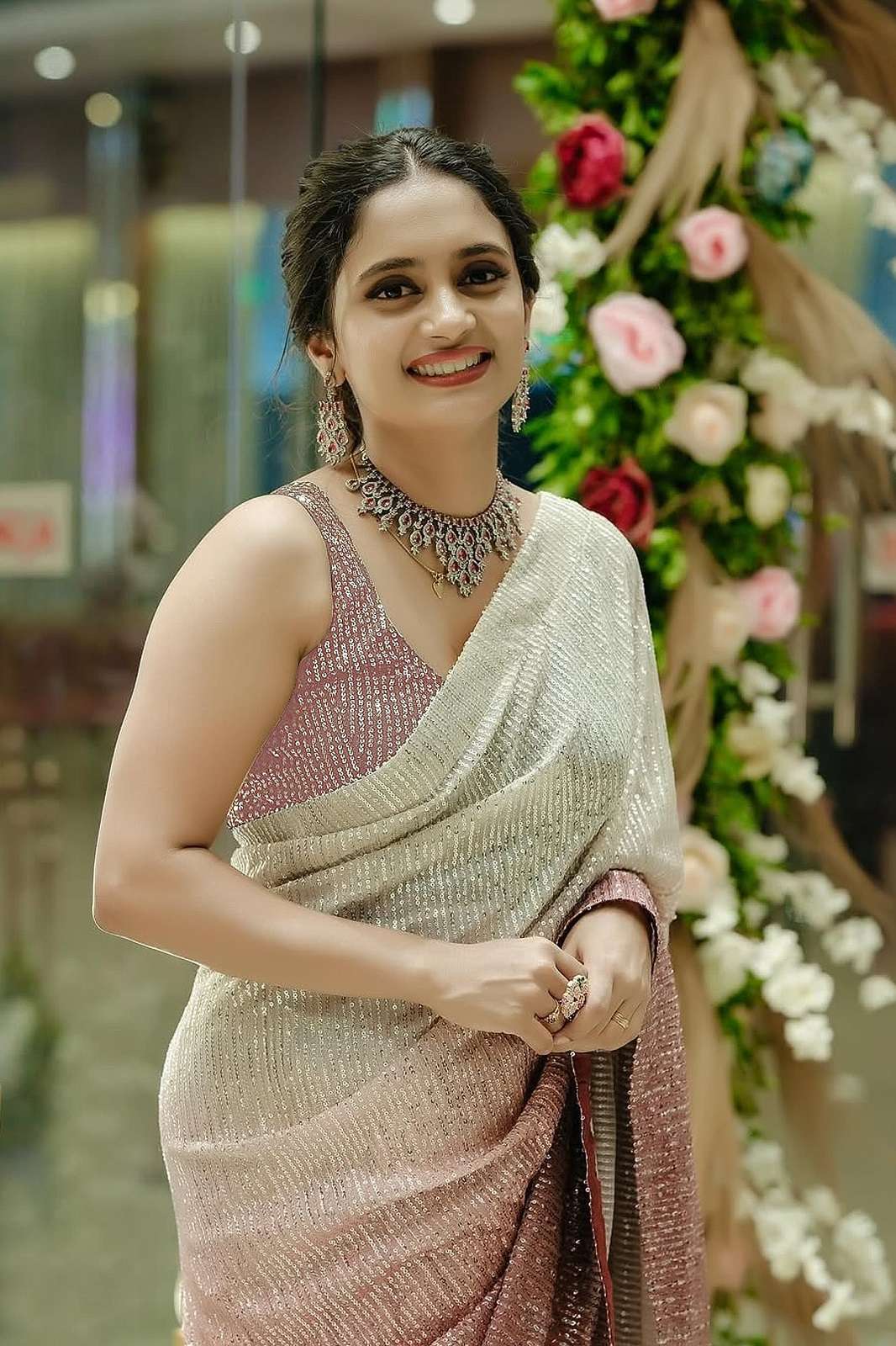 SHRI BALAJI 3454 GEORGETTE SEQUENCE WORKED SAREES