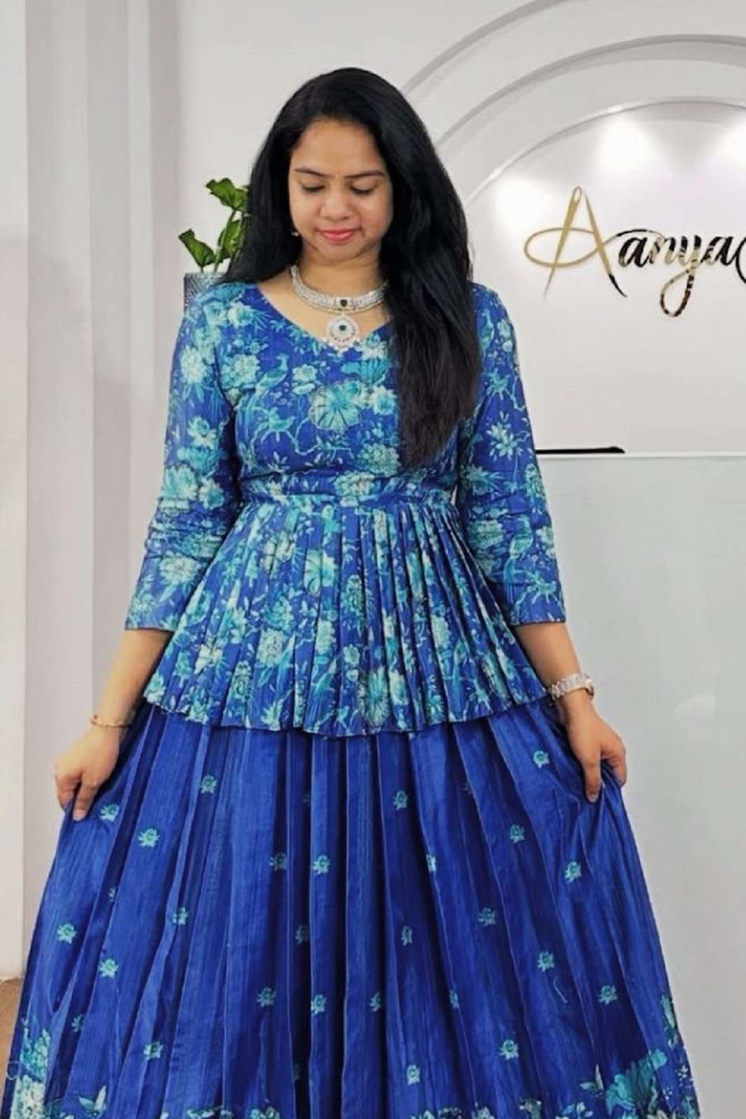 SHRI BALAJI 506 CHINON DIGITALLY PRINTED READY TO WEAR LEHENGAS