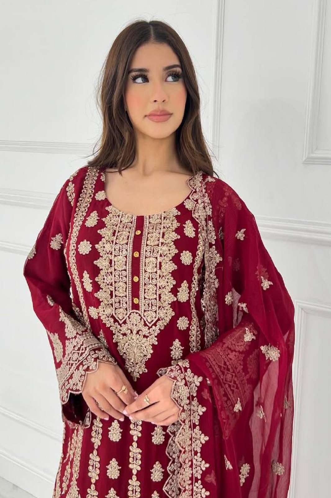 SHRI BALAJI 5885 FAUX GEORGETTE SEQUENCED SUITS