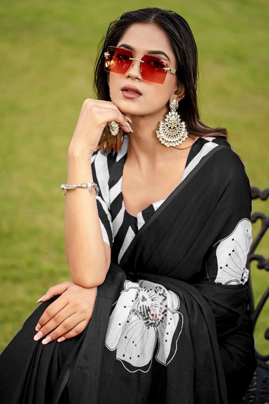 SHRI BALAJI 94 COTTON HAND BLOCK PRINTED SAREES