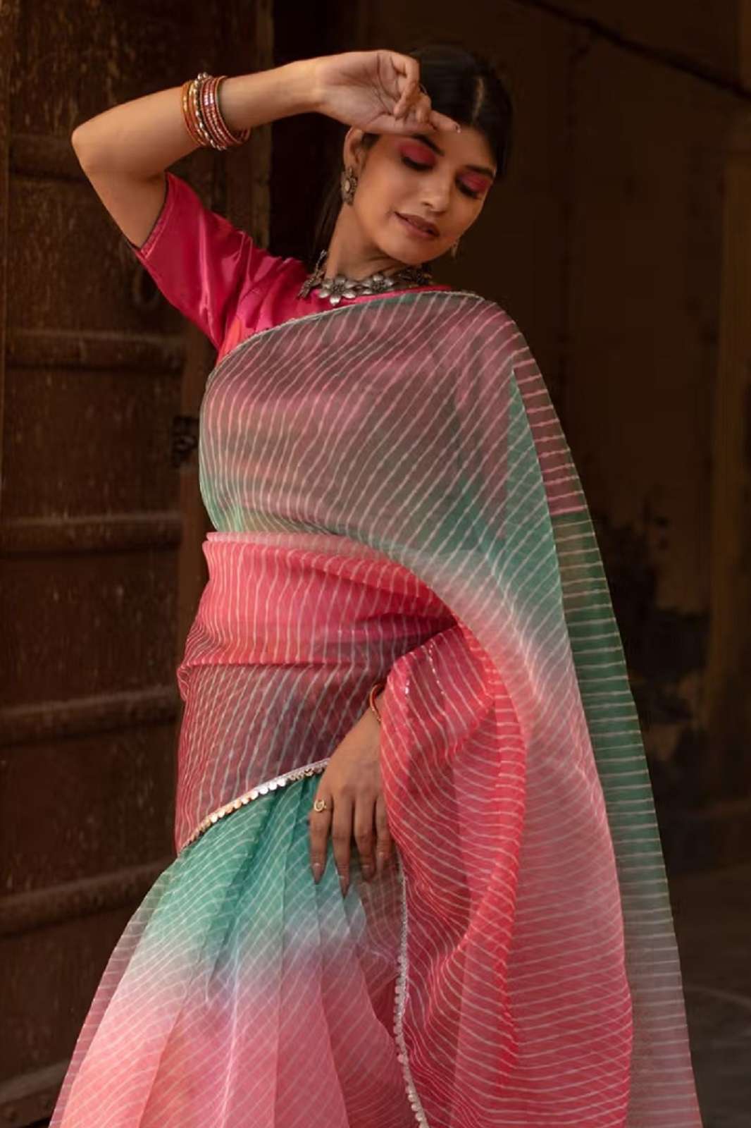 SHRI BALAJI BT 331 ORGANZA SILK FANCY SAREES