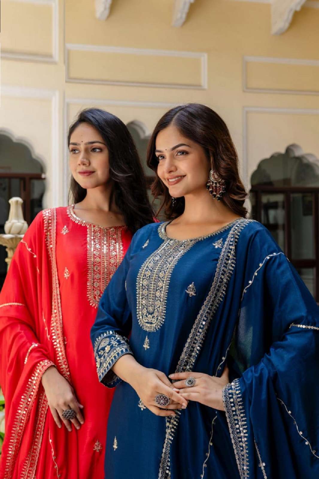 SHRI BALAJI DB 5033 CHINON READY TO WEAR ANARKALI KURTIES