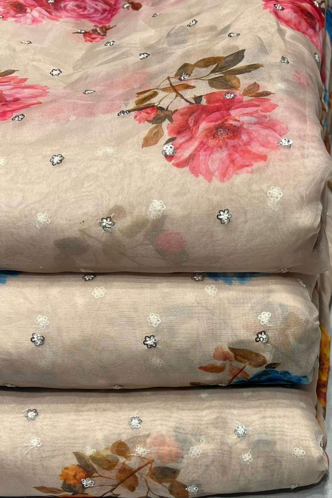 Shri Balaji Emporium A761 Embroidery Work Designer Organza Fabric