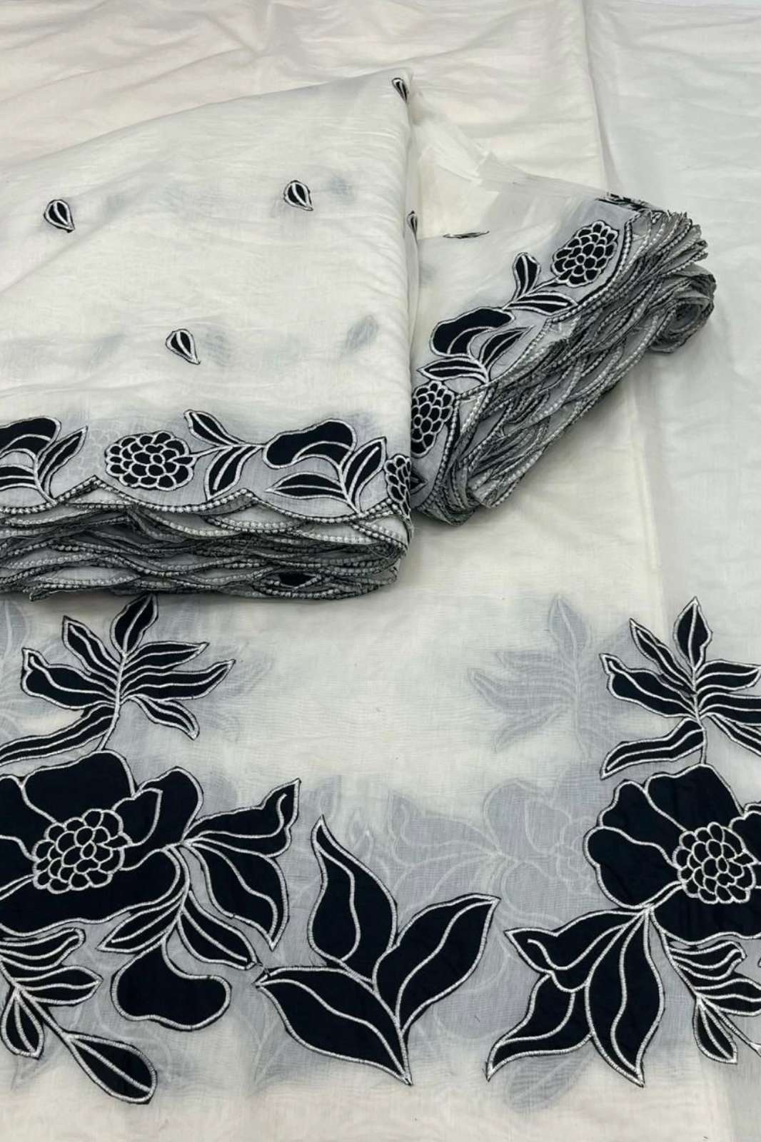 Shri Balaji Emporium A766 Cutwork & Embroidery Work Designer Chanderi Fabric